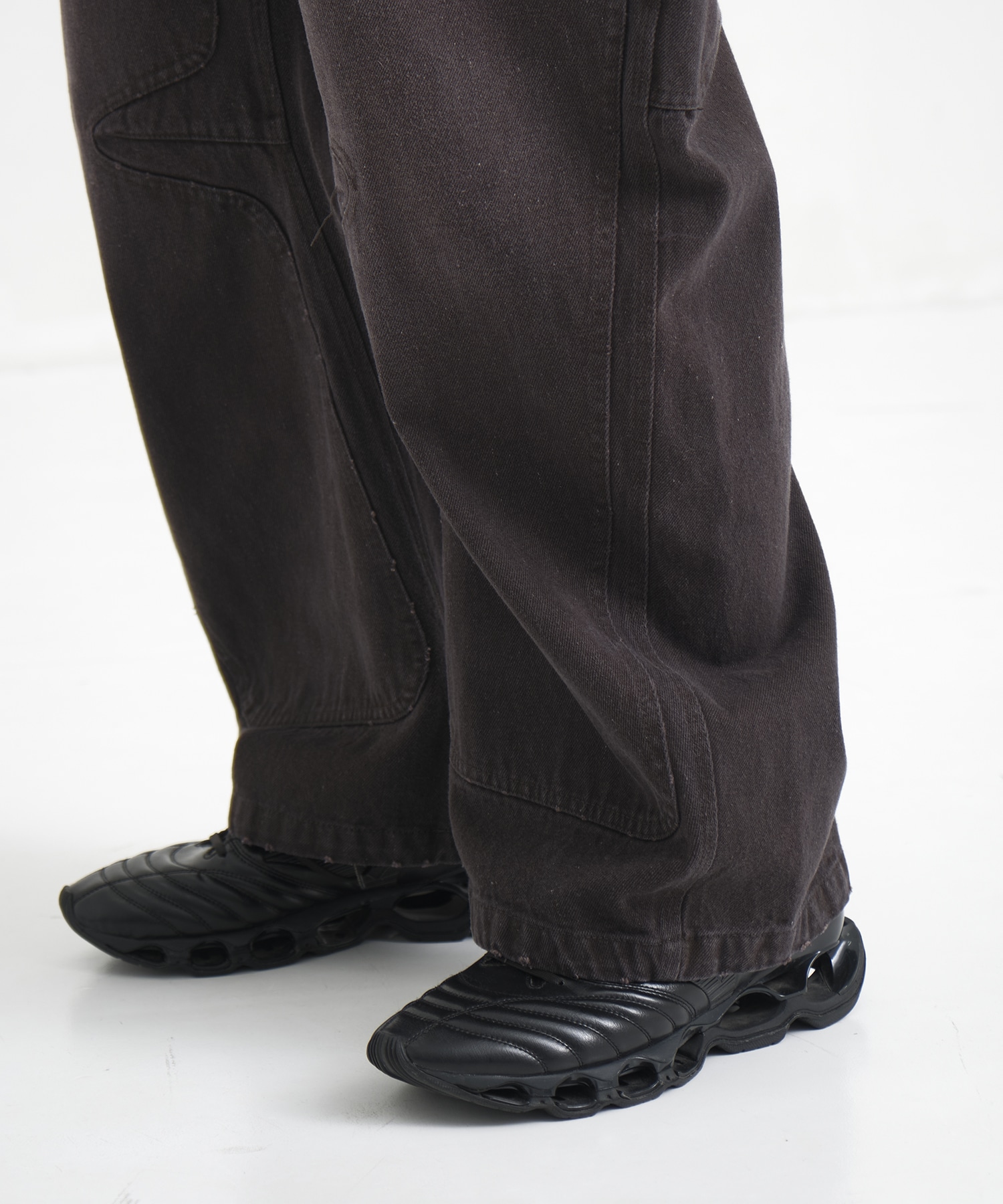 DUCK DOUBLE KNEE CURVED LEG PANTS CONZ