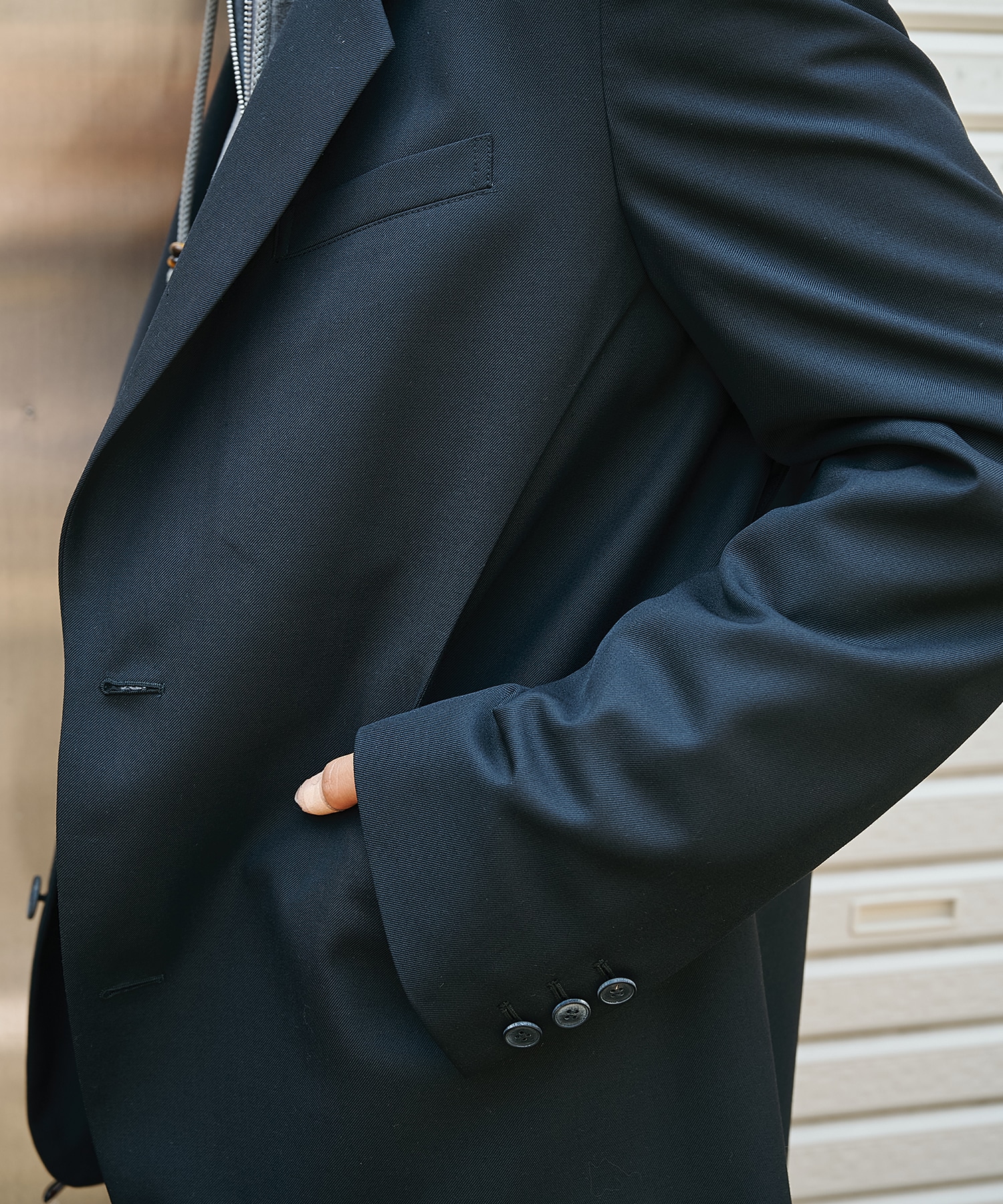 SINGLE-BREASTED BLAZER(1 DARK GREY): NVRFRGT: MENS｜CONZ