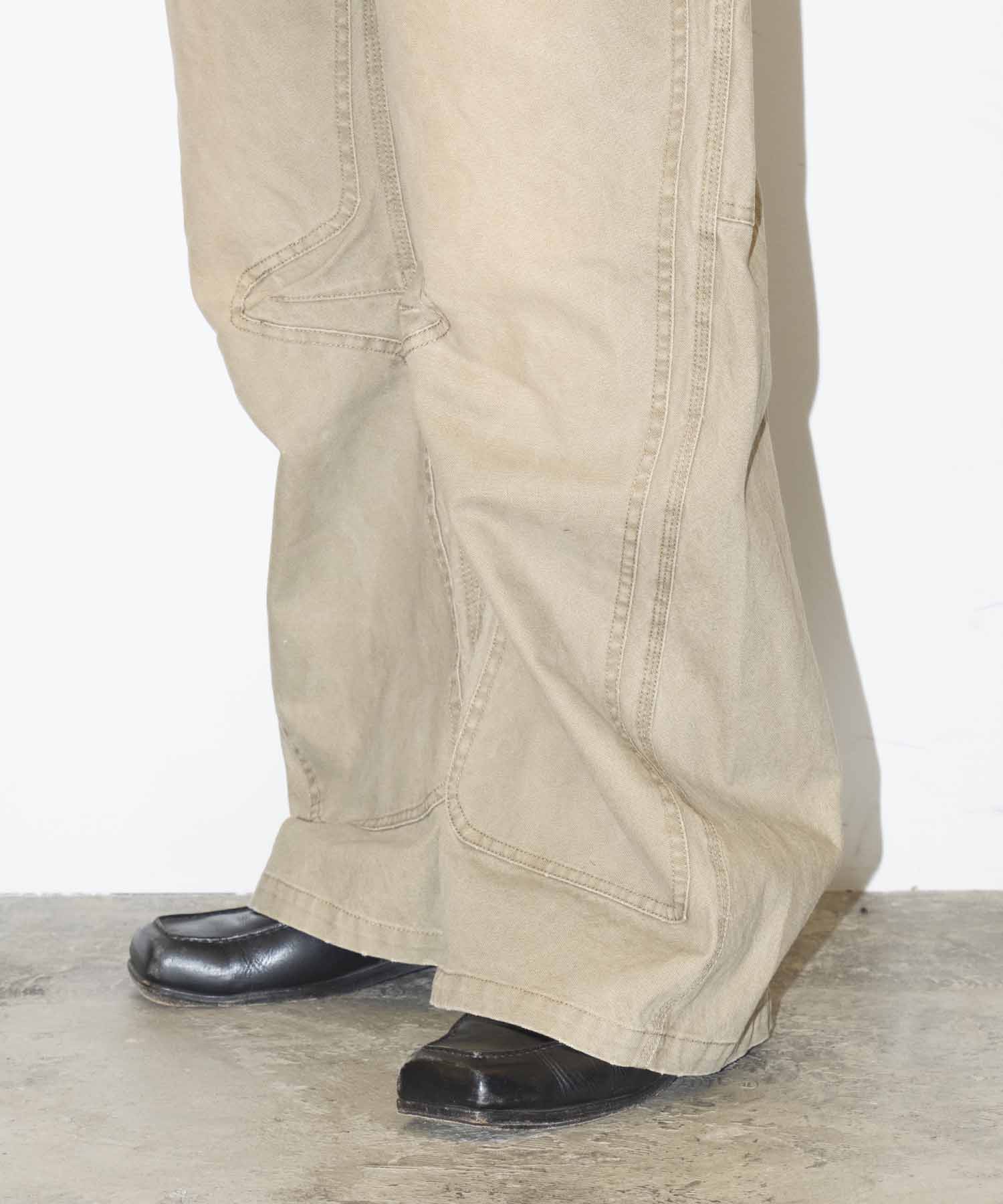 BASICKS×DUCK DOUBLE KNEE CURVED LEG PANTS CONZ