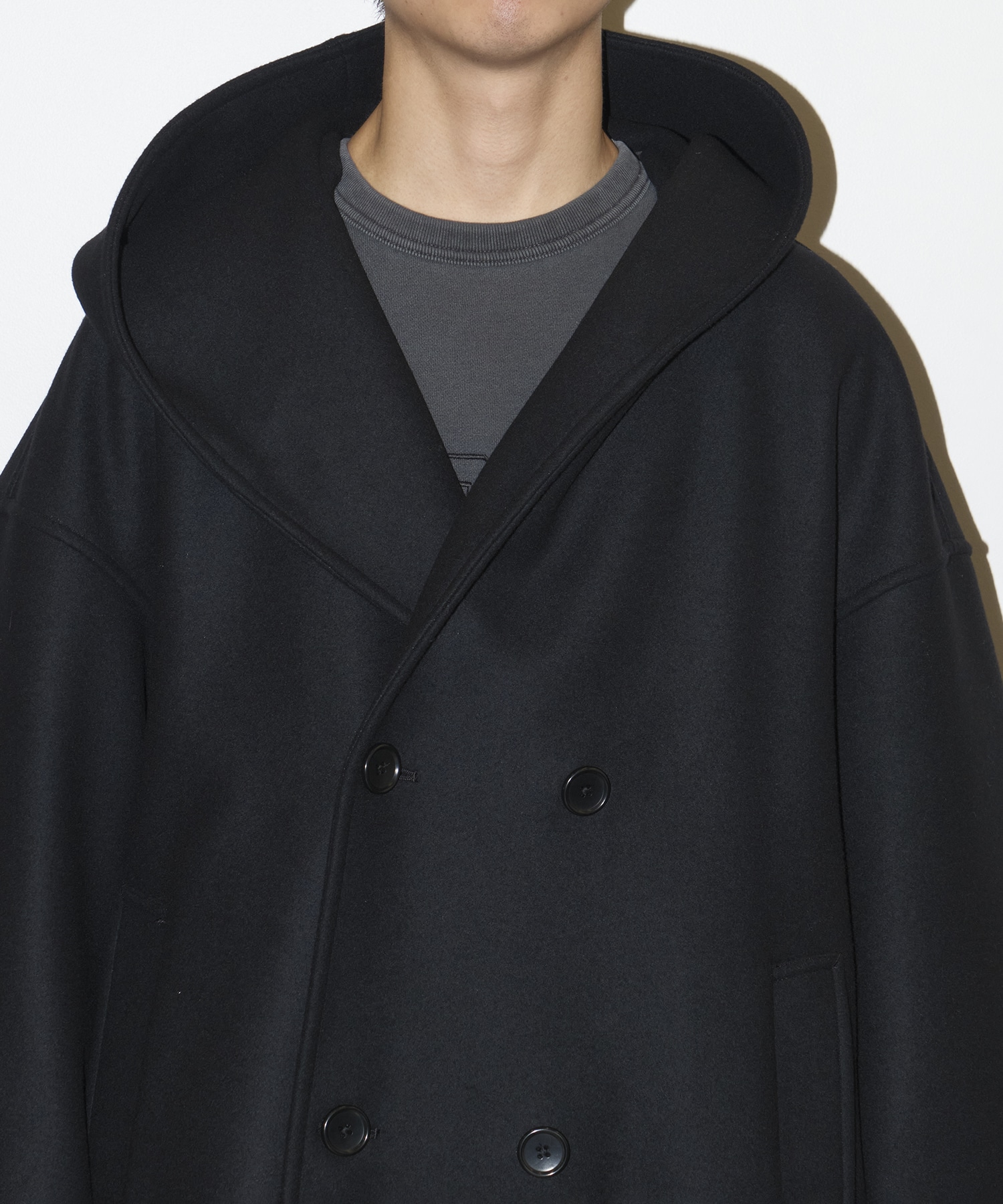 Wool Melton Double Breasted Jedi Coat COOTIE PRODUCTIONS