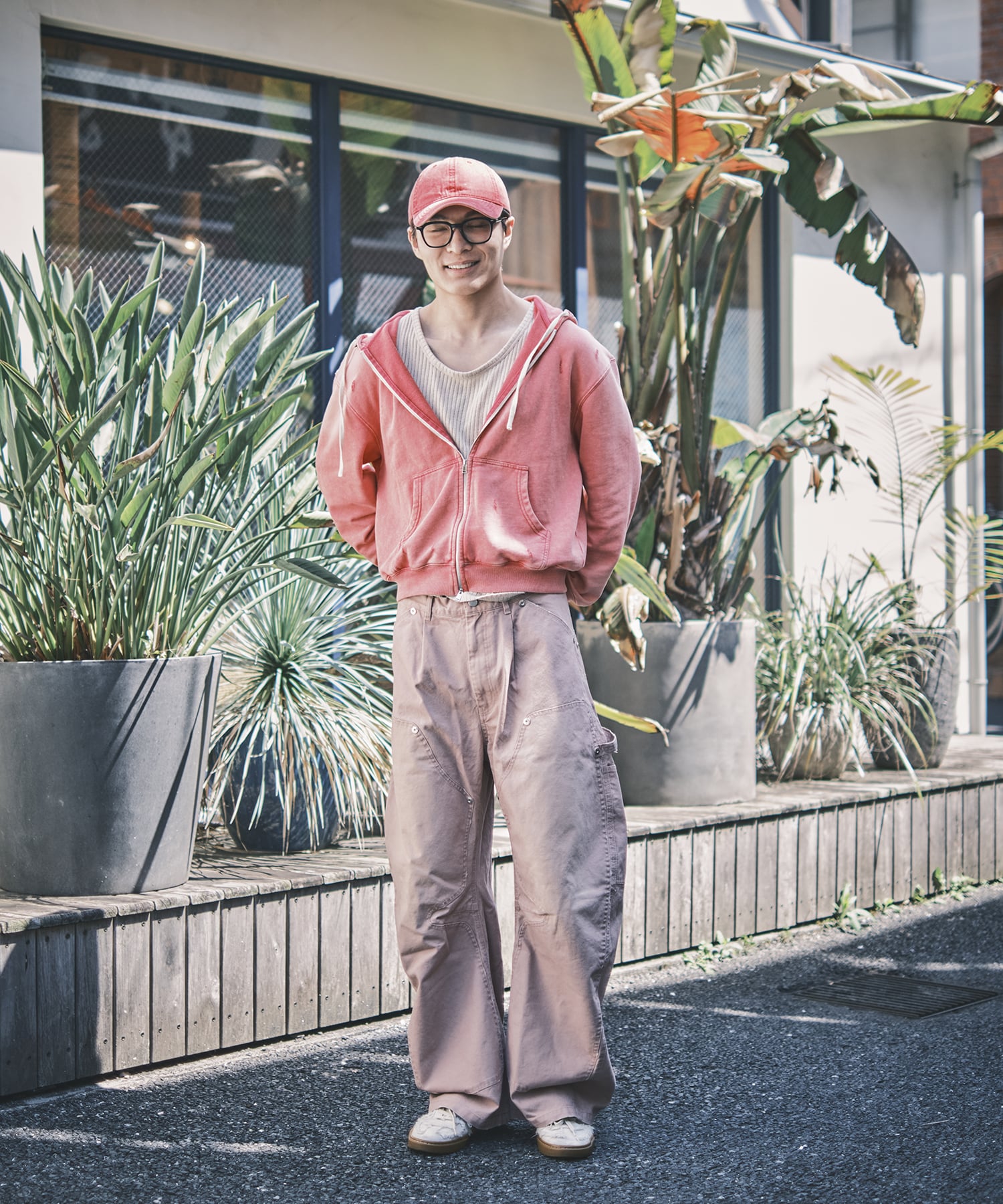 EC限定duck double knee curved leg pants CONZ