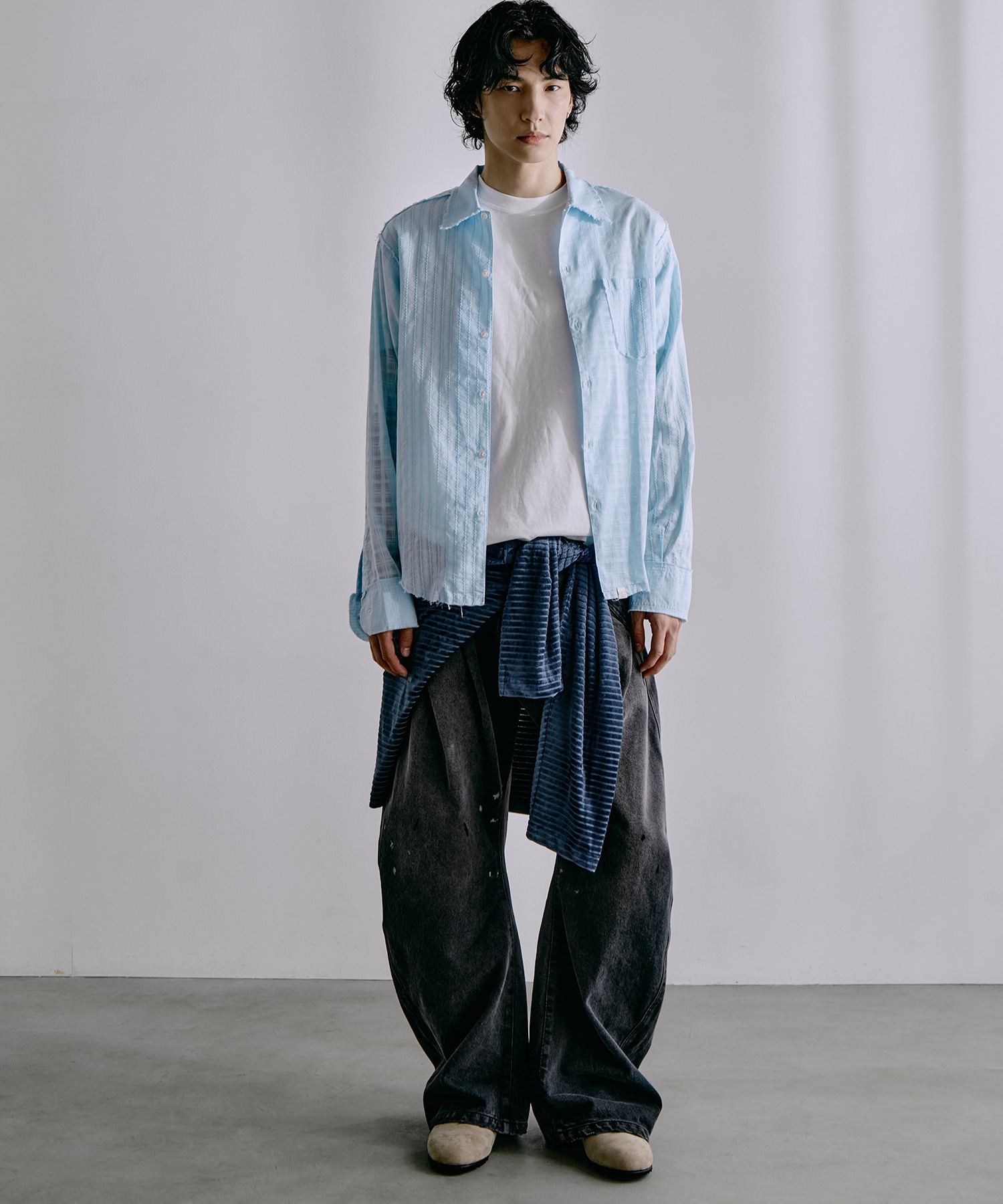 dark wash curve denim deep blue CONZ