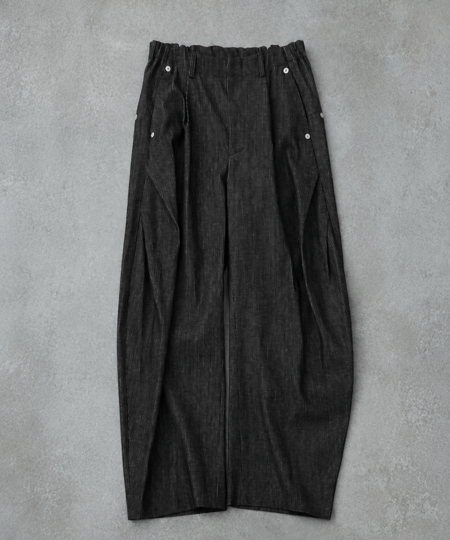 curve leg trousers pique denim CONZ