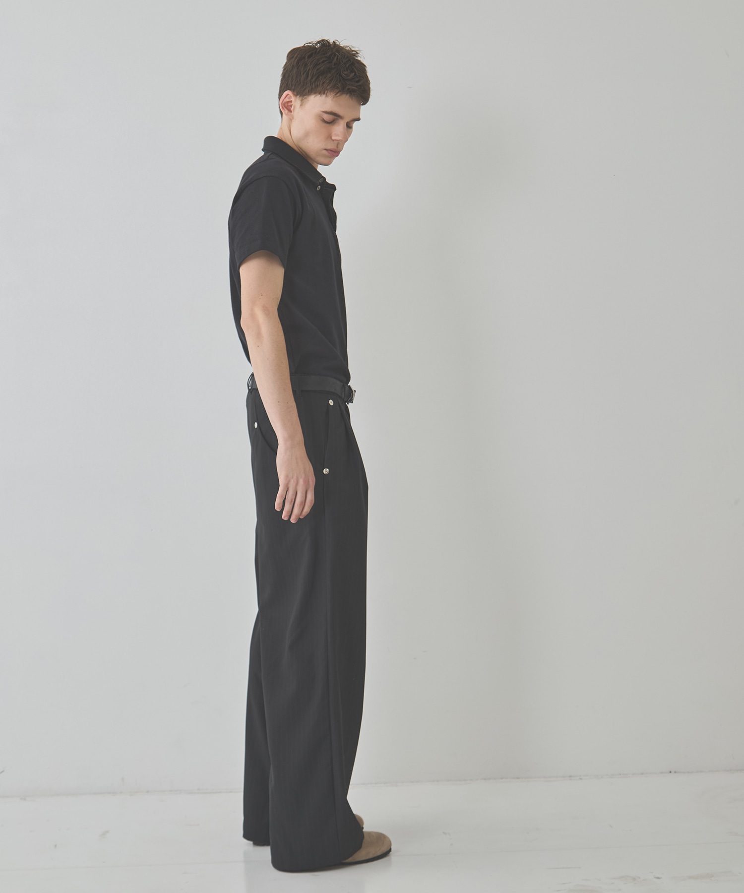 double pleated wide leg trousers CONZ