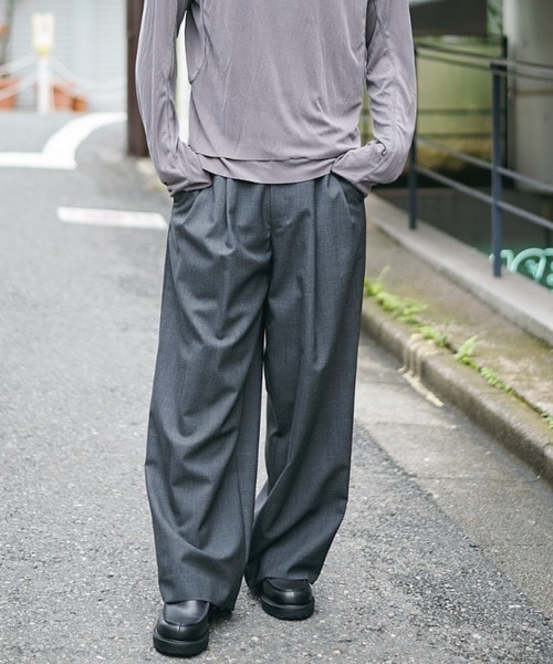 別注DOUBLE PLEATED WIDE TROUSERS MARKAWARE/marka