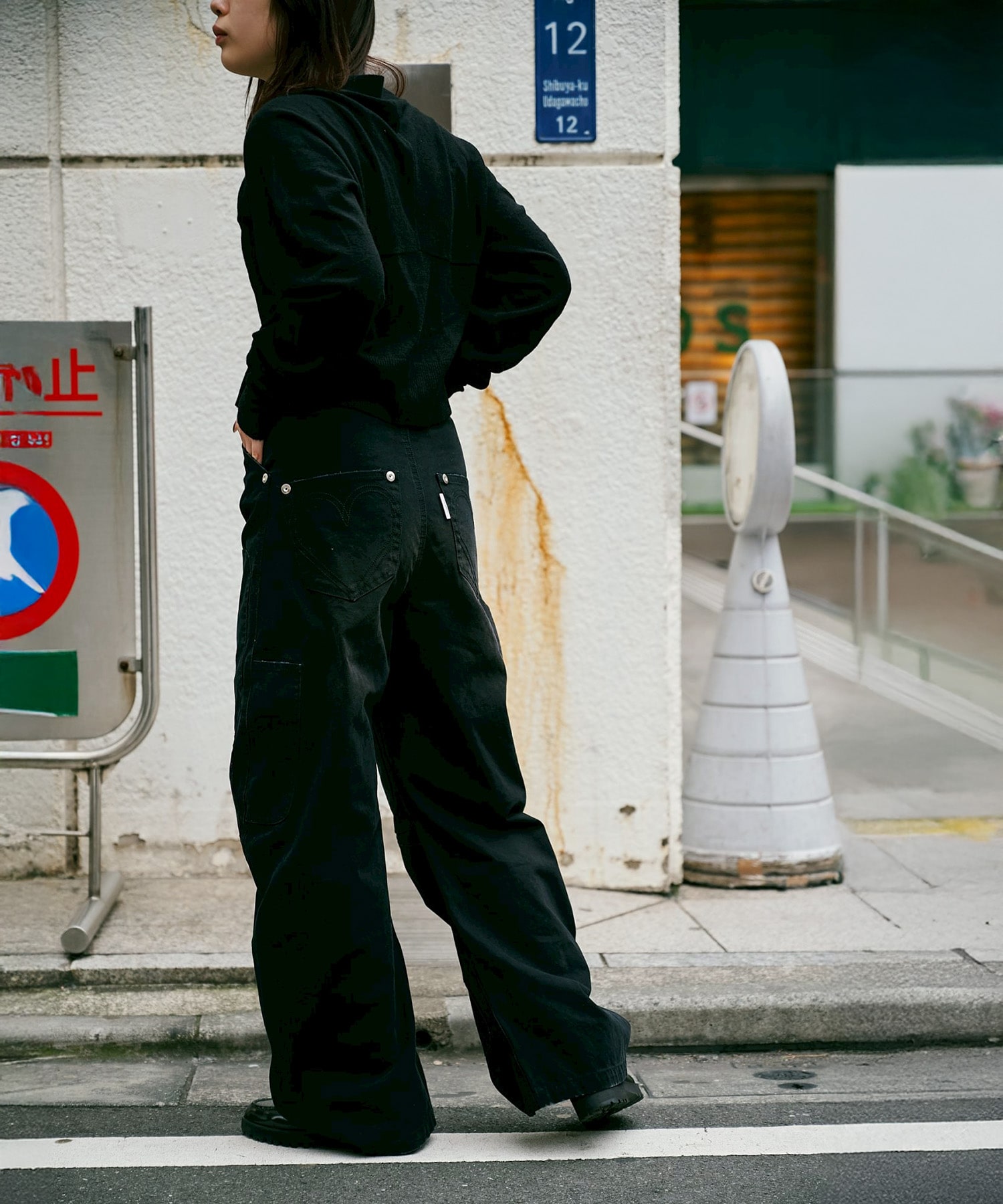 BASICKS×DUCK DOUBLE KNEE CURVED LEG PANTS BASICKS