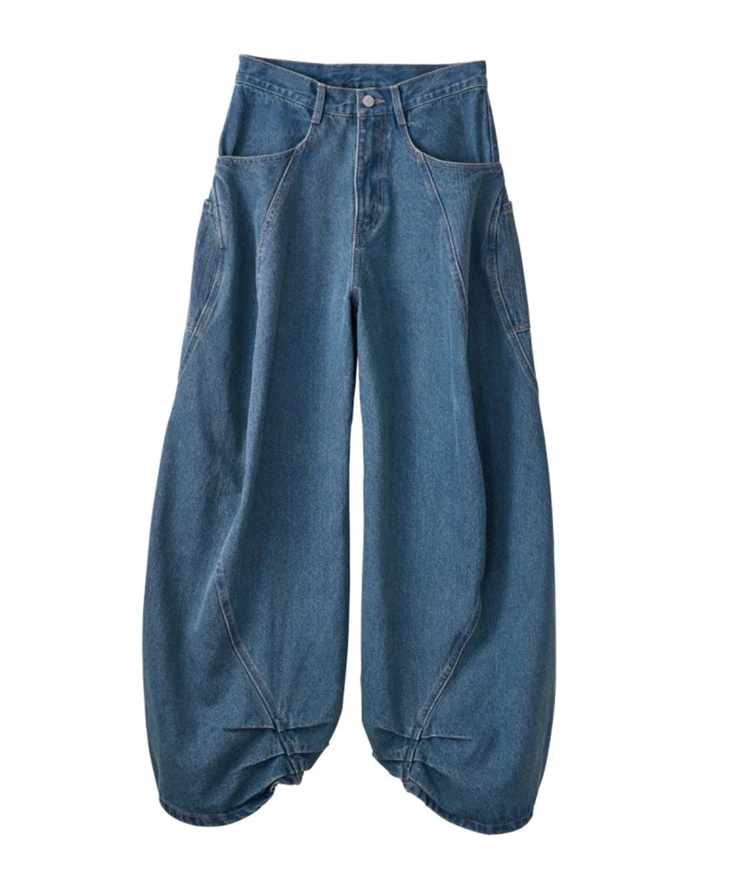 tuck design denim pants Knuth Marf