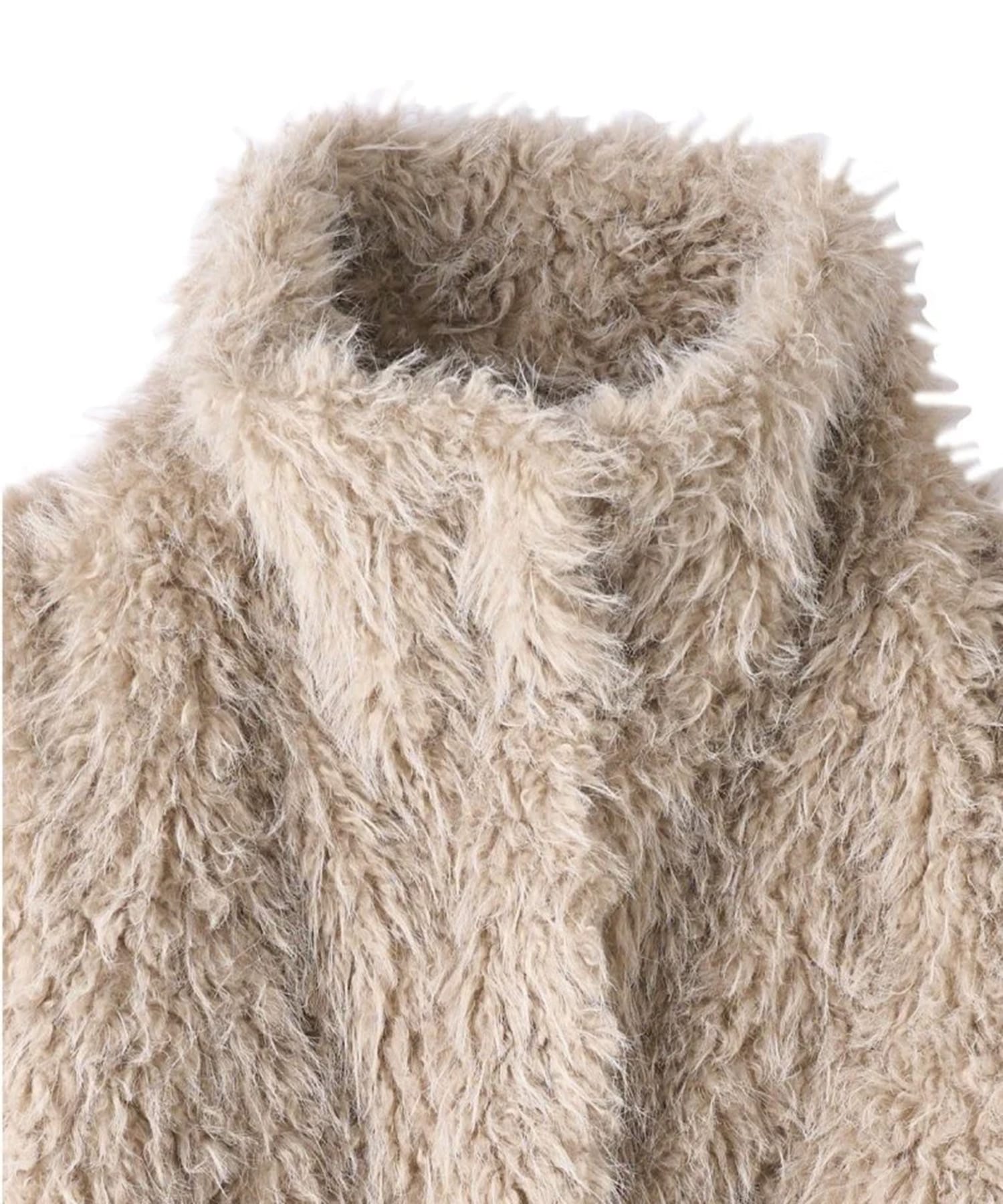 shaggy stand collar coat Knuth Marf