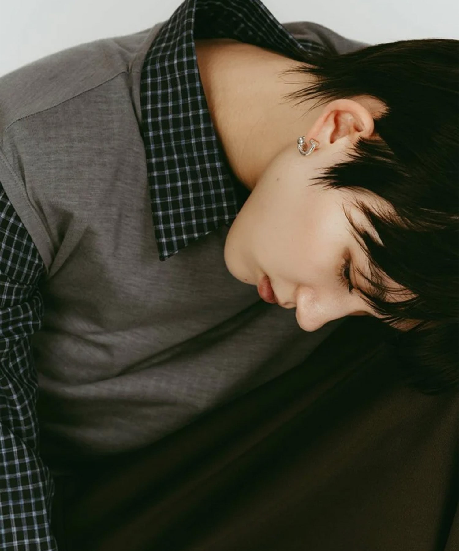 2-piece layered compact shirt/bluecharcoal Knuth Marf