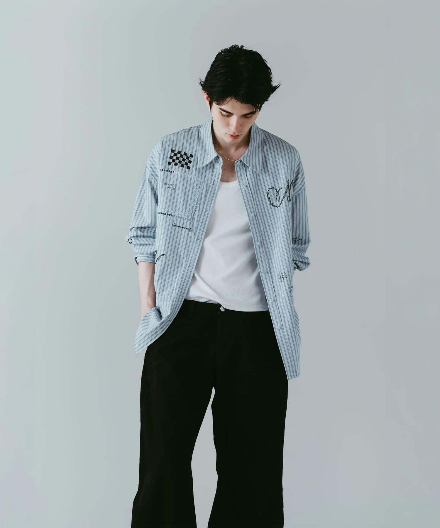 embroidered shirt(unisex) 