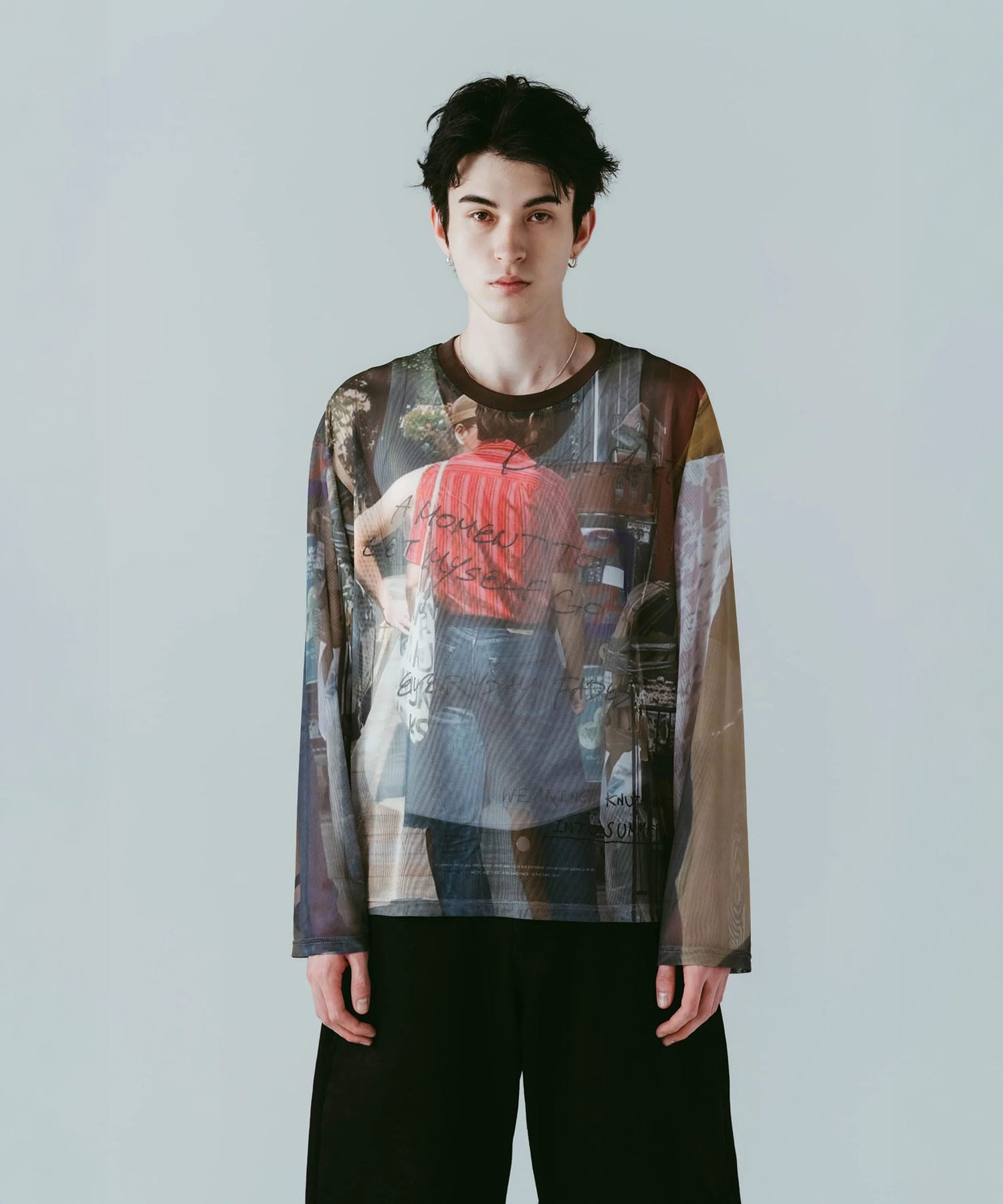oji sheer long-sleeve tee(unisex) Knuth Marf
