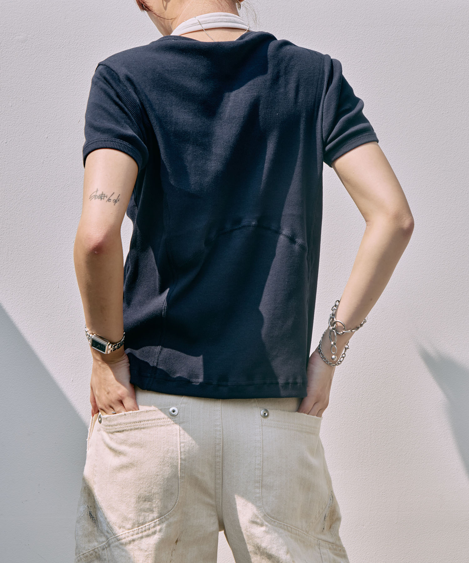 fitted rib henry short sleeve CONZ