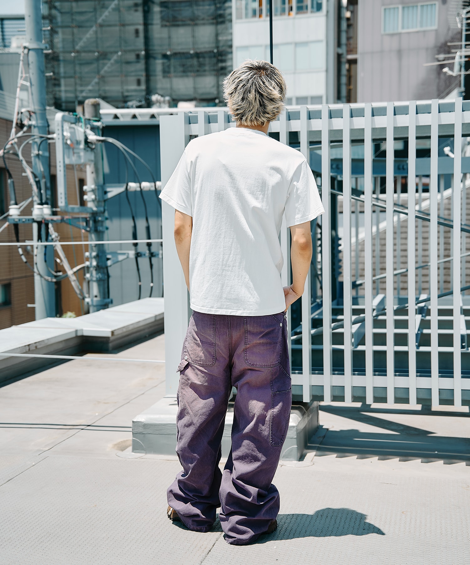 DUCK DOUBLE KNEE CURVED LEG PANTS CONZ