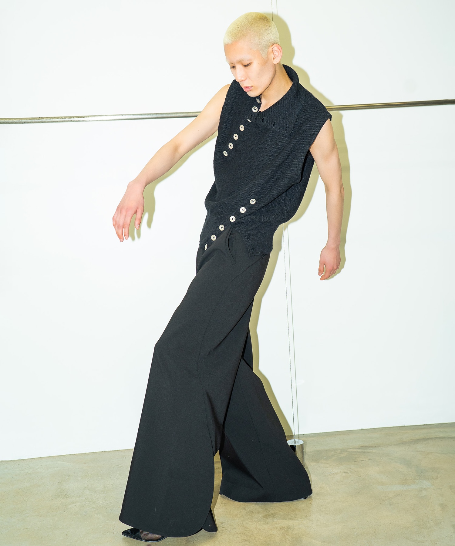 SIDE SLIT WIDE PANTS GOAT ESSENCE
