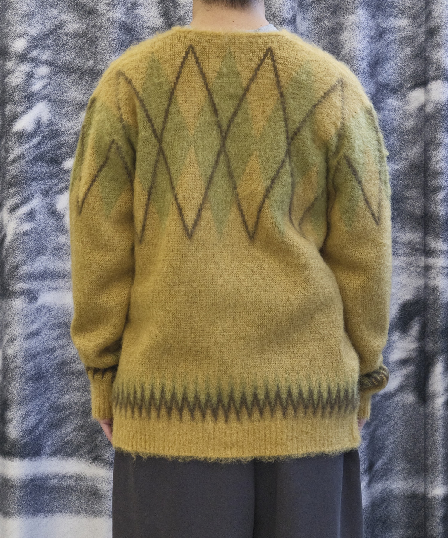 Mohair Cardigan Argyle Needles