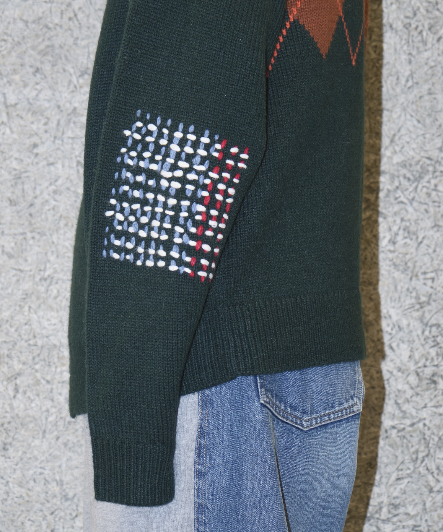 ARGYLE CARDIGAN RICE NINE TEN