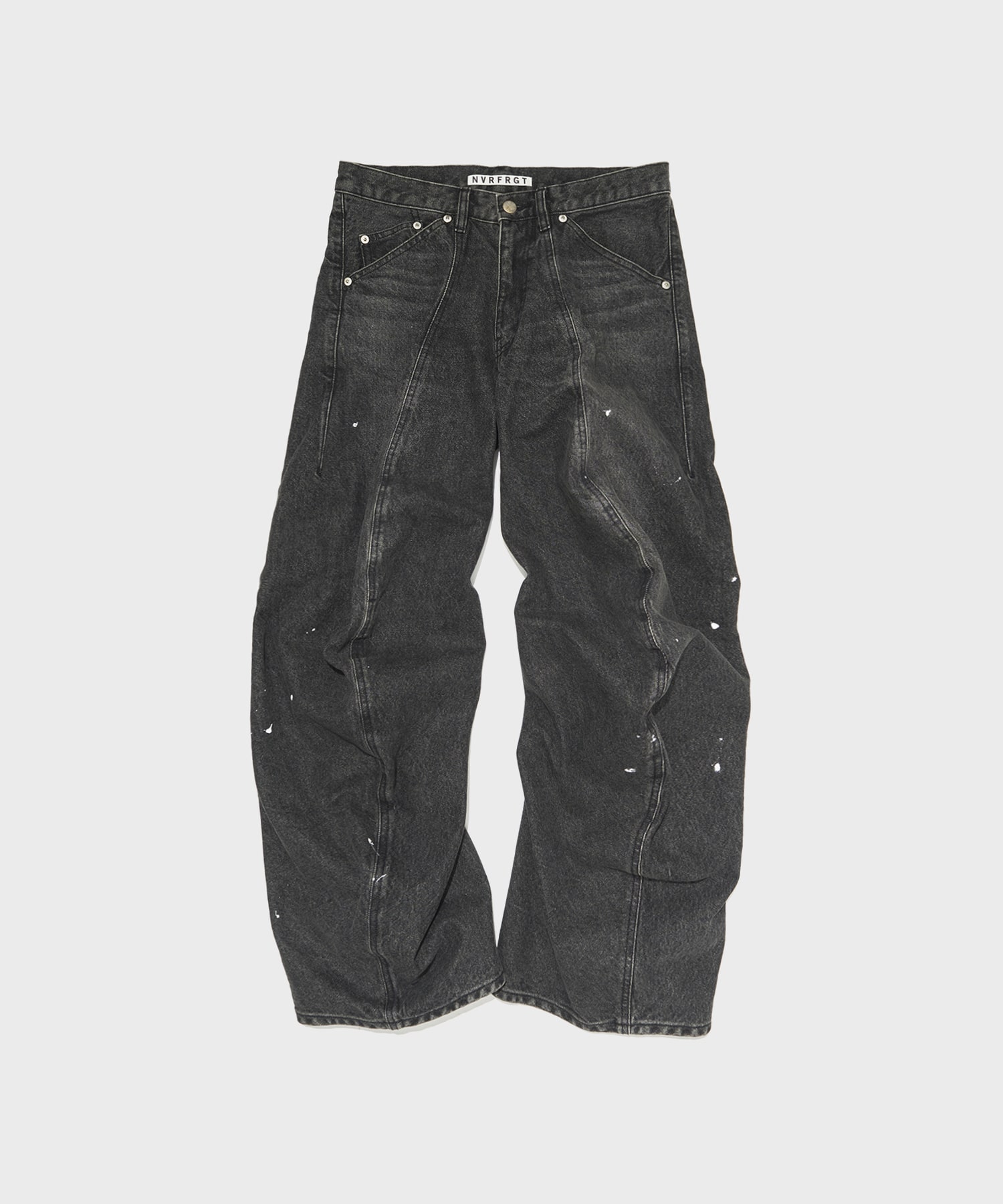 別注 TWISTED CURVED LEG JEANS NVRFRGT