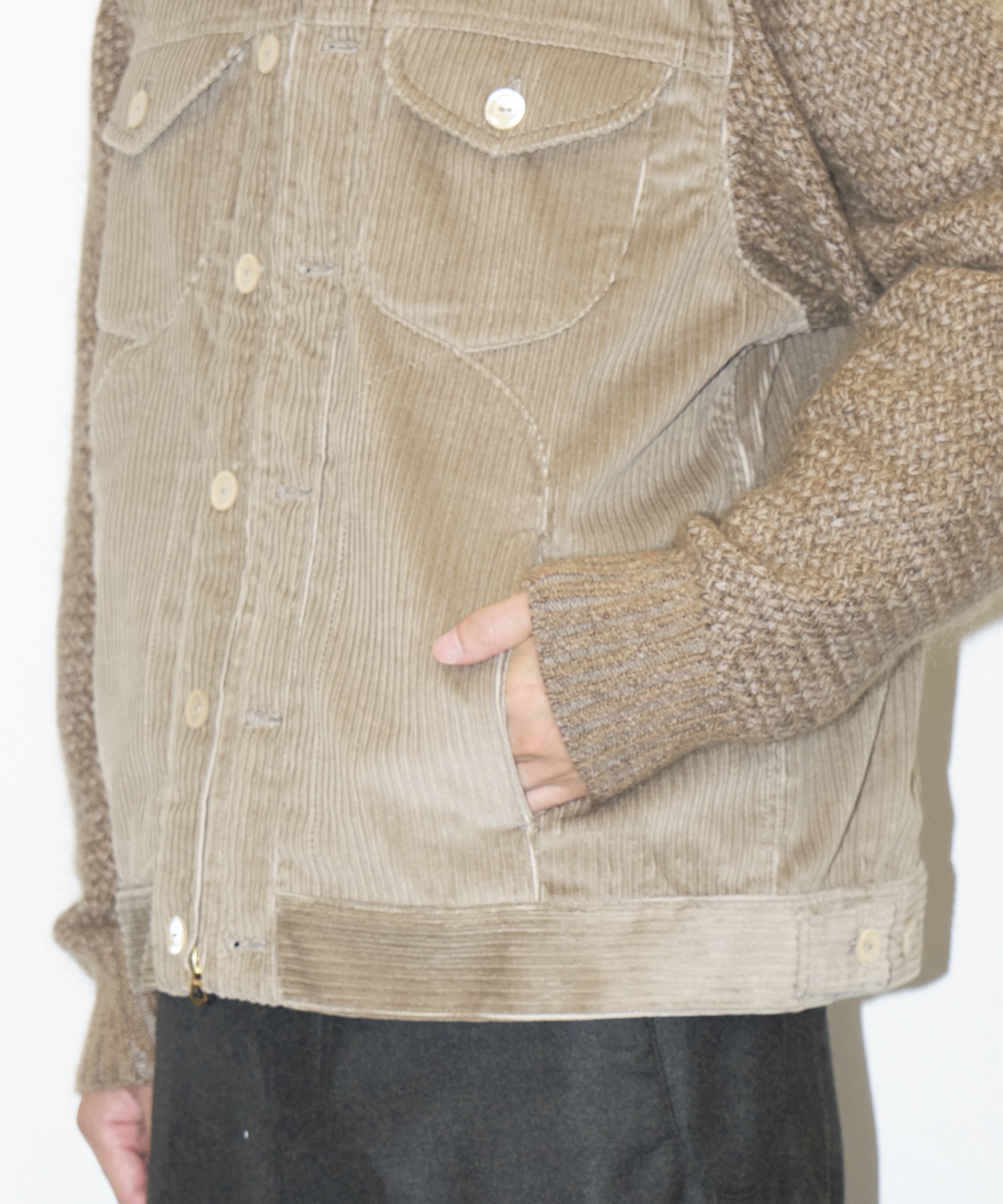 KNIT DOCKING WORK BLOUSON STEAF