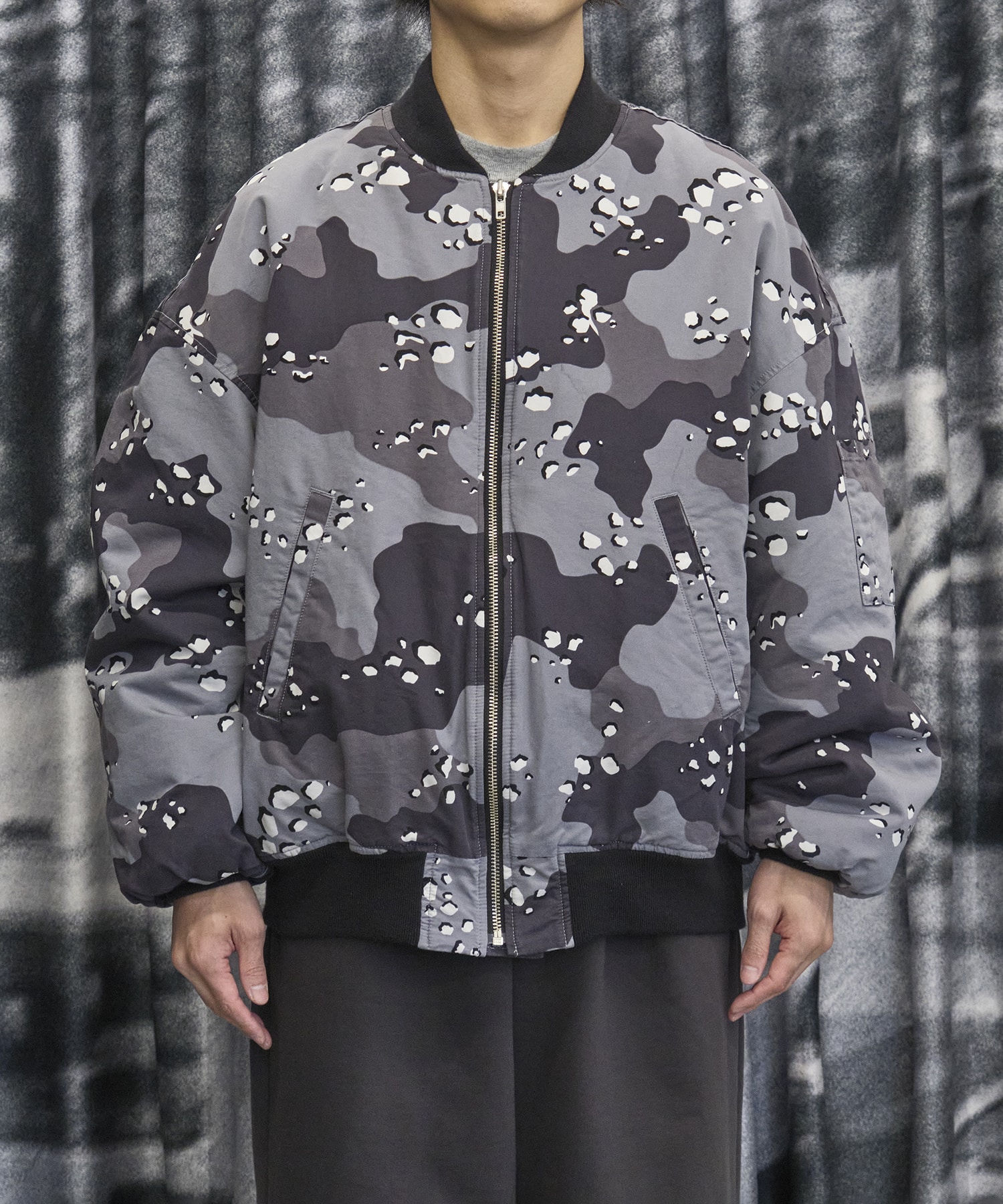 Camouflage Padded Bomber Jacket COOTIE PRODUCTIONS