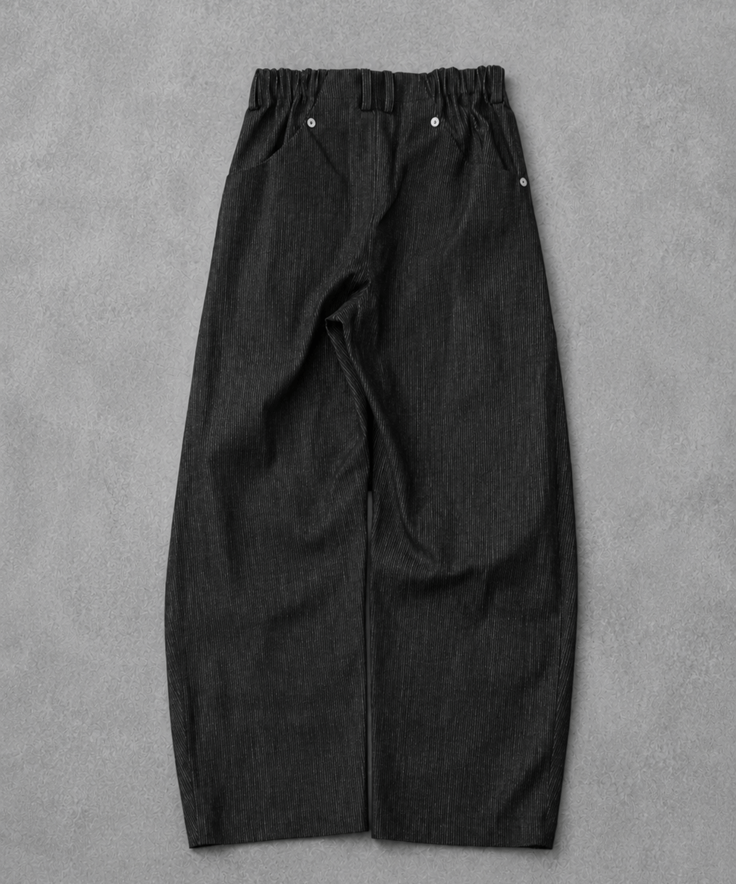 curve leg trousers pique denim CONZ