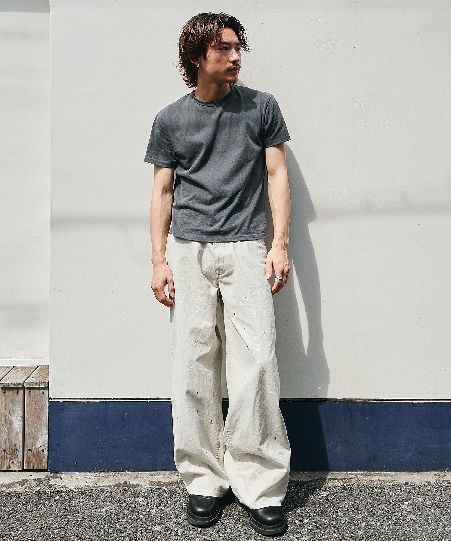 loose fit duck pants 3color paint CONZ
