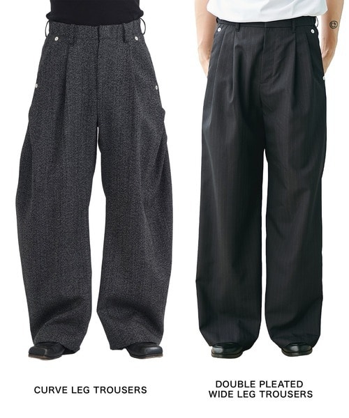 double pleated wide leg trousers CONZ