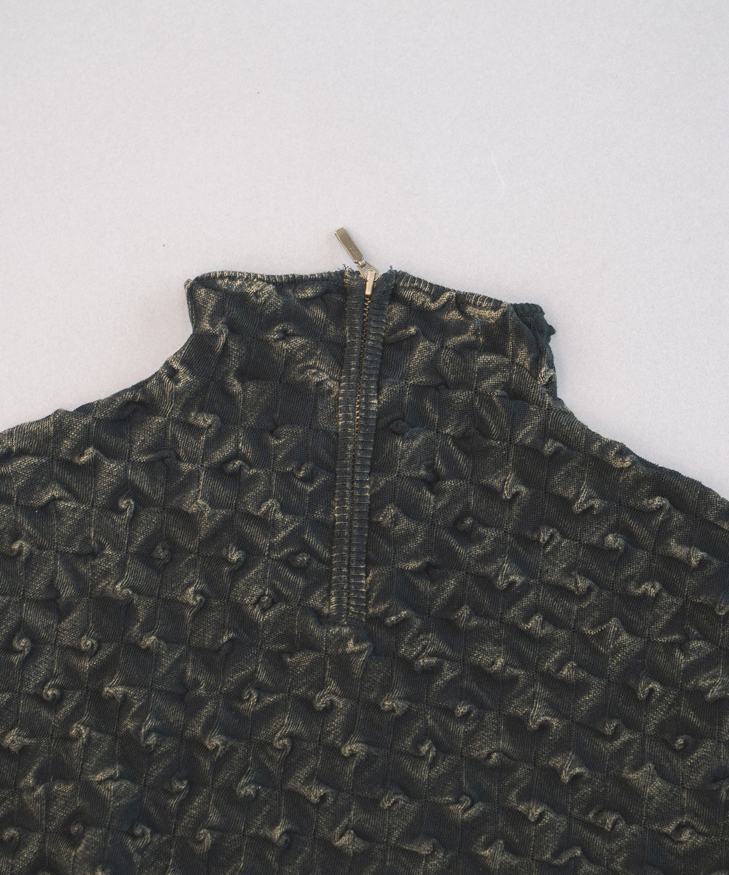 EX.ice cotton stone wash half zip pullover OPEN SESAME CLUB