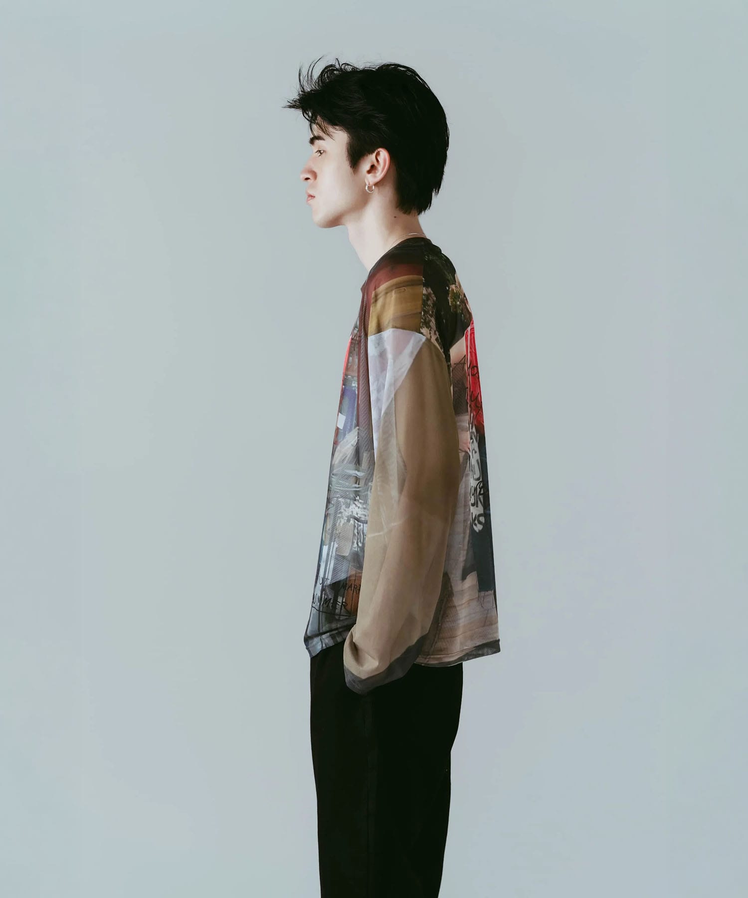 oji sheer long-sleeve tee(unisex) Knuth Marf