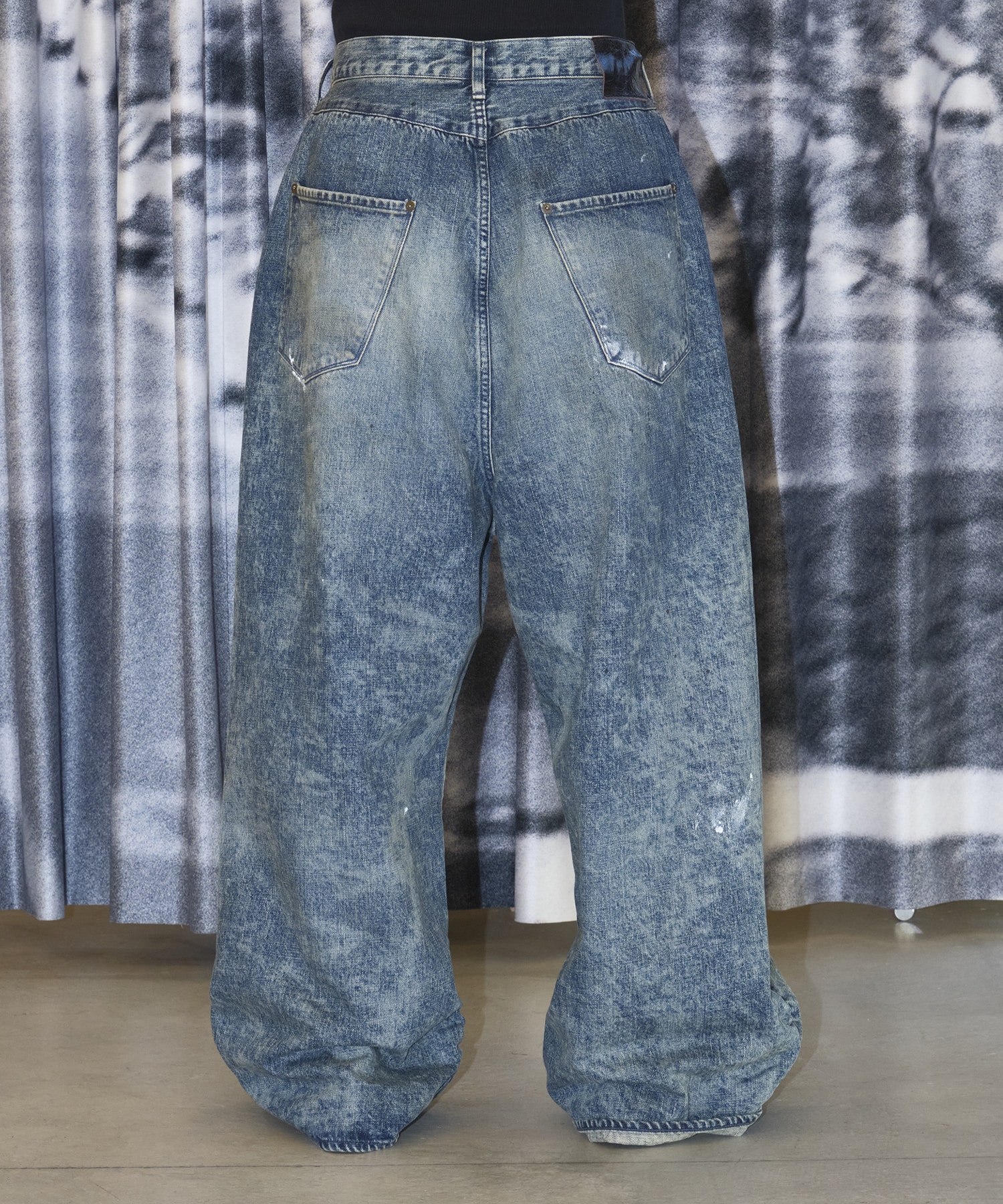 FRESH MAN DENIM WIDE PANTS PAINT refomed
