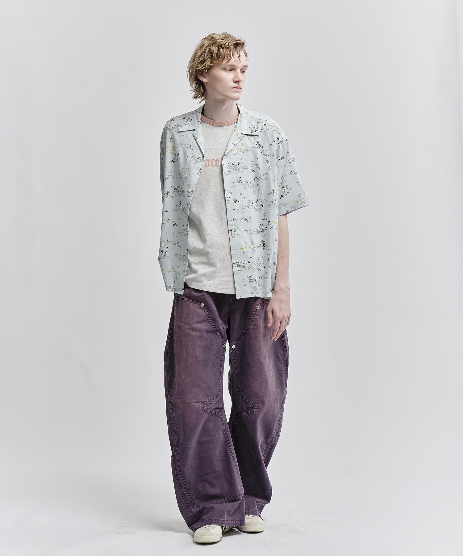 DUCK DOUBLE KNEE CURVED LEG PANTS CONZ