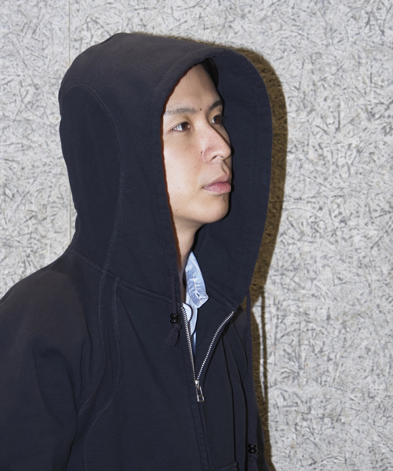 PANELLED ZIP UP HOODIE NVRFRGT