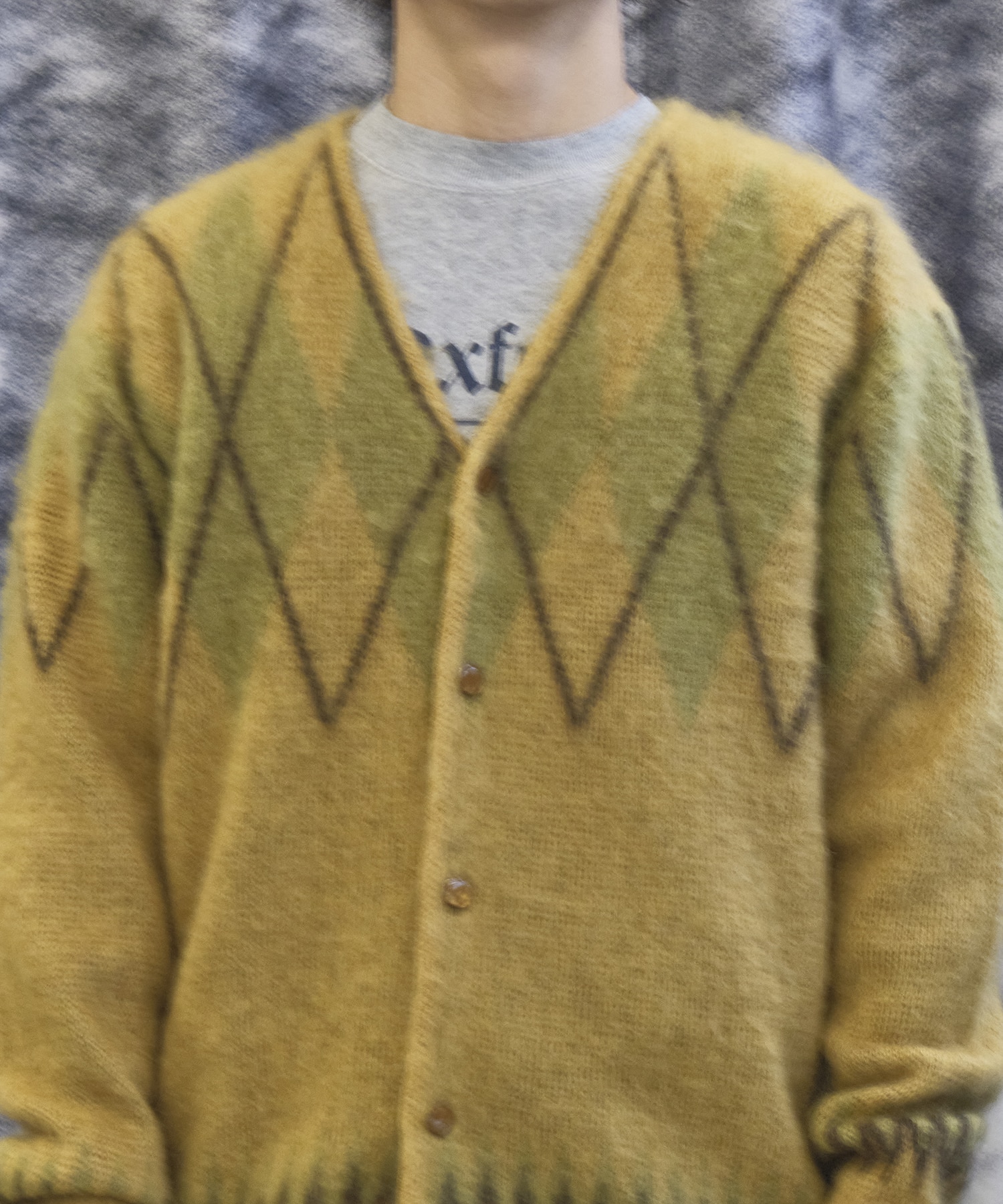 Mohair Cardigan Argyle Needles