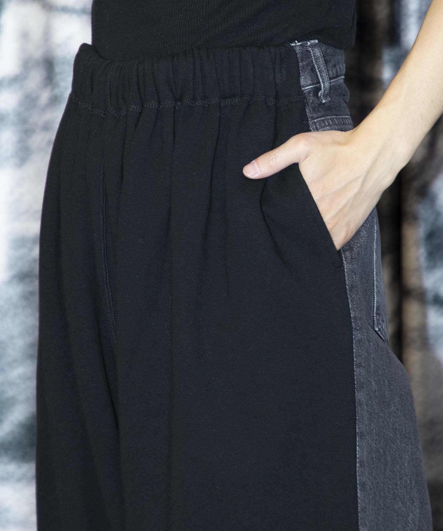 Hybride Sweat Denim Pants INSCRIRE