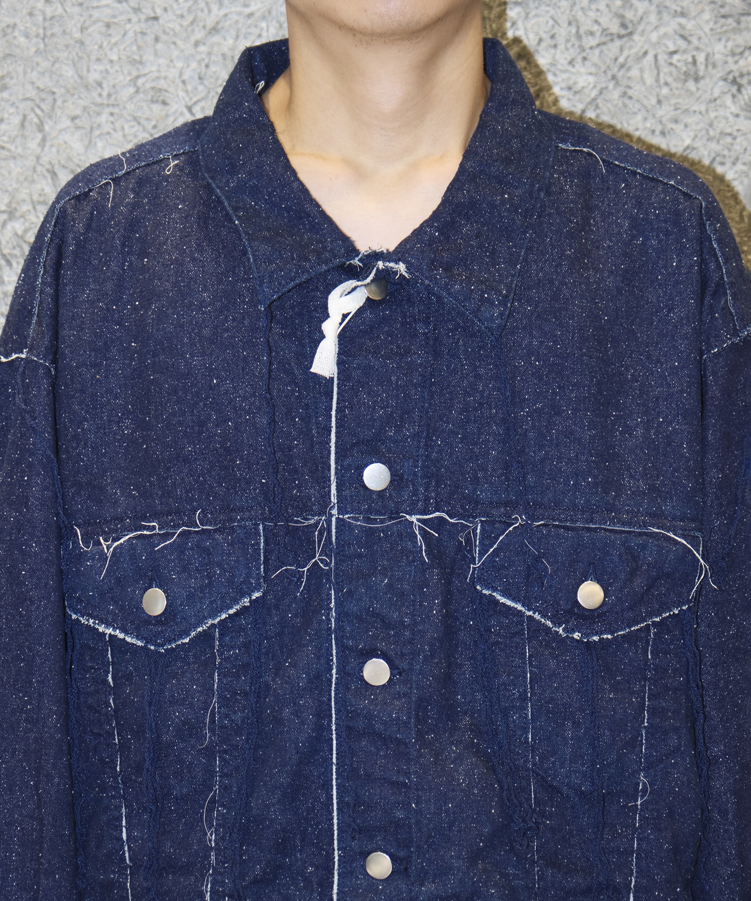 MOYURU デニムジャケット C'est moijeu／セモワージュ】丸襟ツイルデニムジャケット