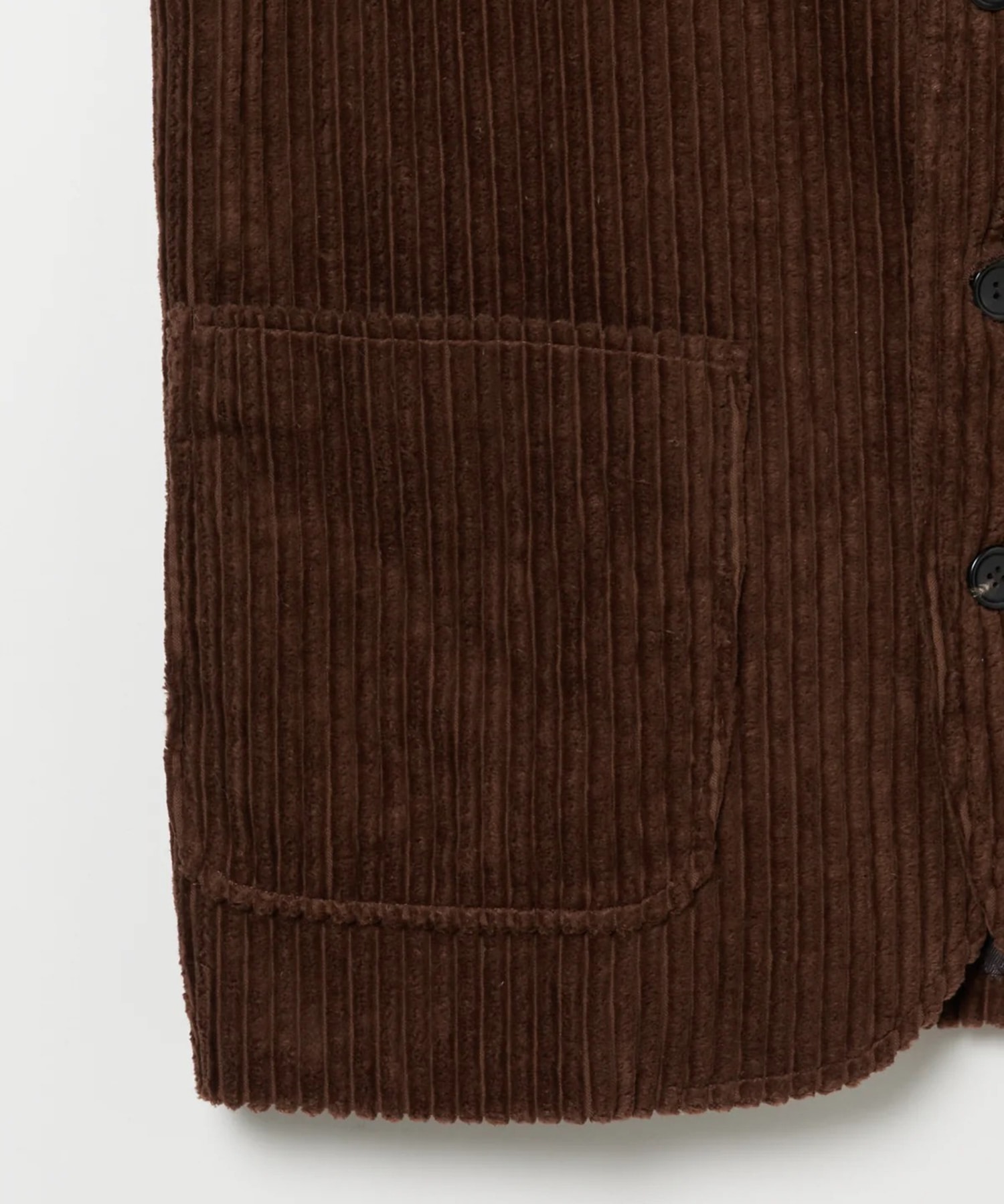 Corduroy Collarless Jacket INSCRIRE