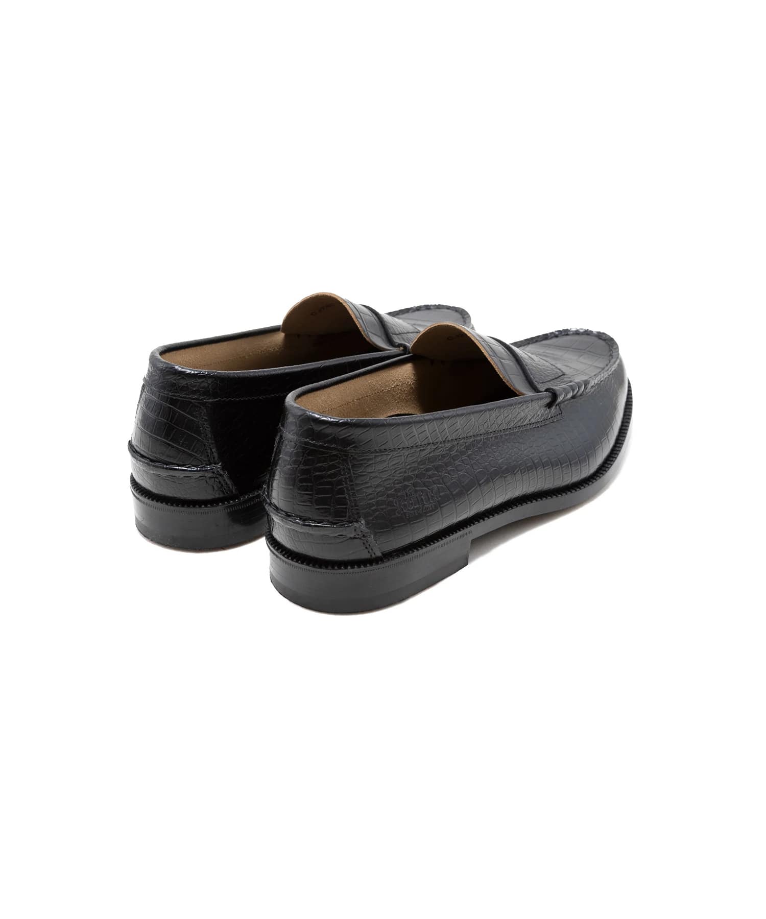EMBOSSED LOAFERS BLACK CROCODILE COMBI The Kenford FINESHOES