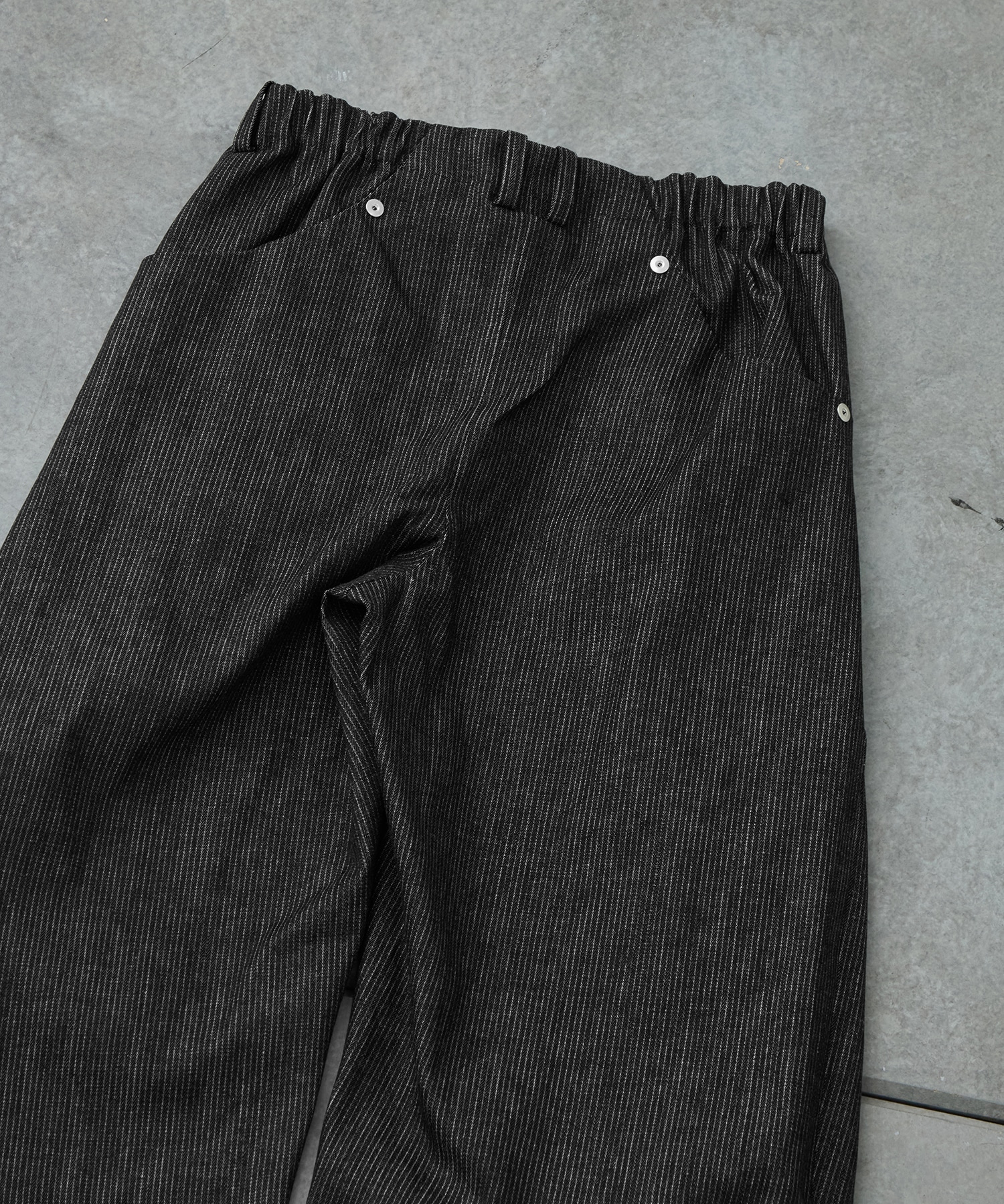 curve leg trousers pique denim CONZ