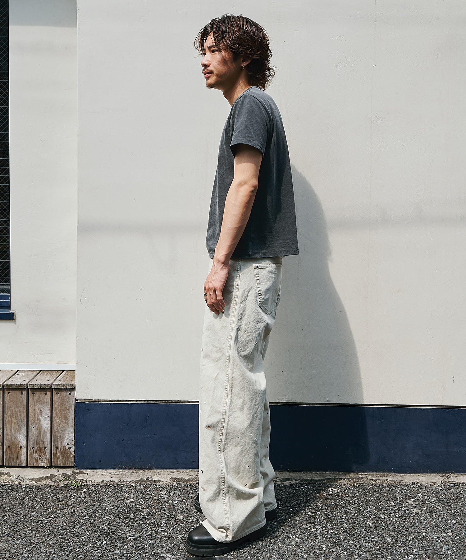 loose fit duck pants 3color paint CONZ