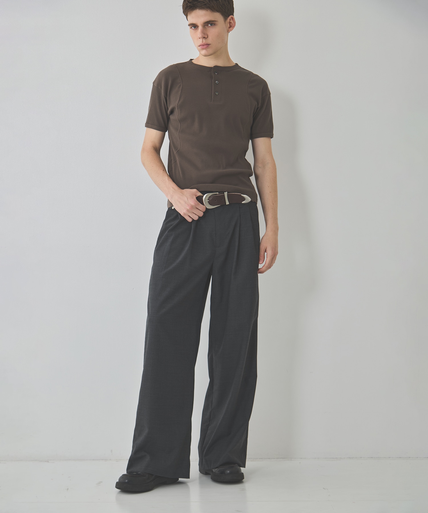 double pleated wide leg trousers CONZ