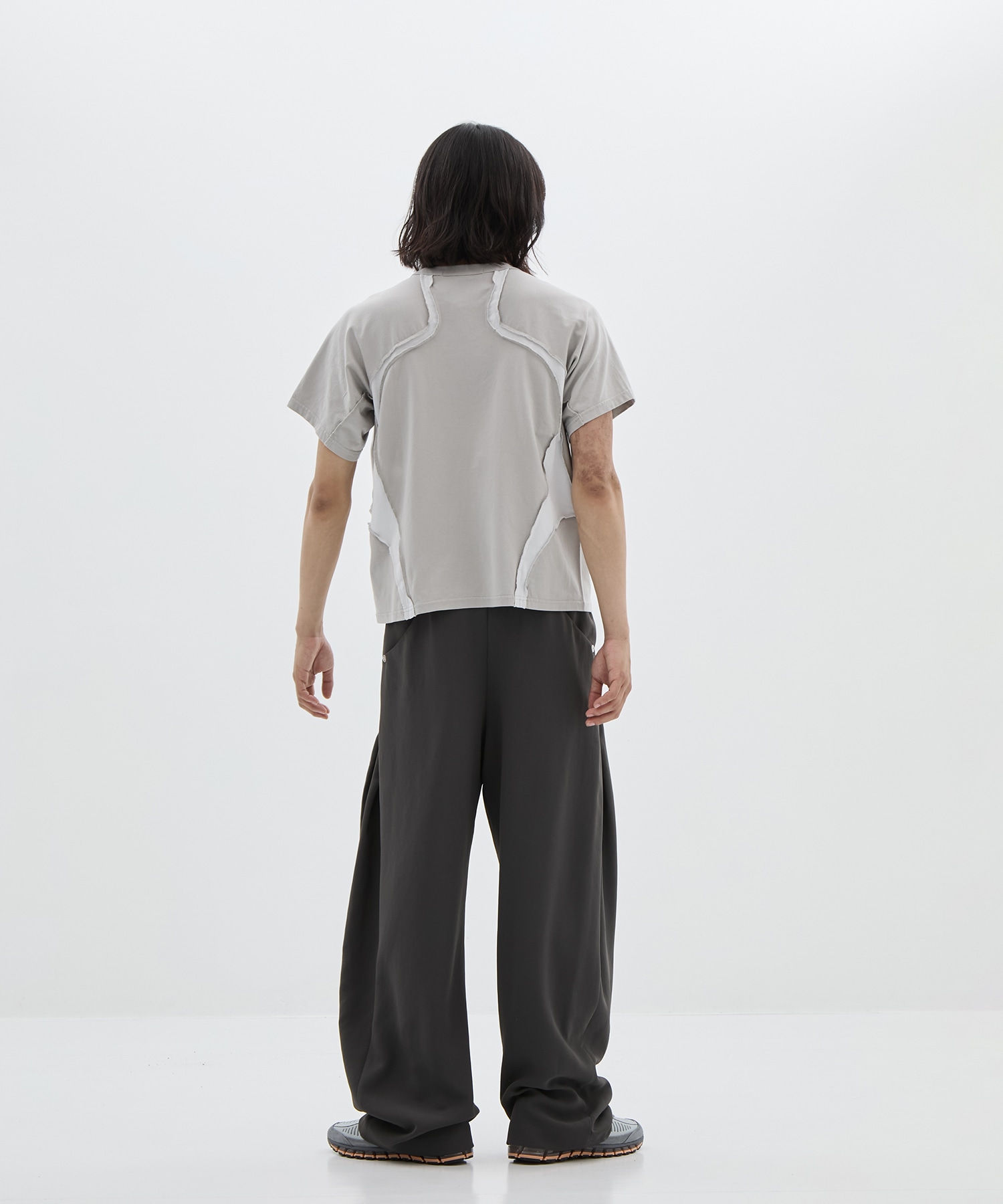 CONZ カーブレッグトラウザー ダブルクロス　ダークグレー　1 ダックダブルニーカブレッグパンツ(1 ECRU): CONZ: MENS｜CONZ