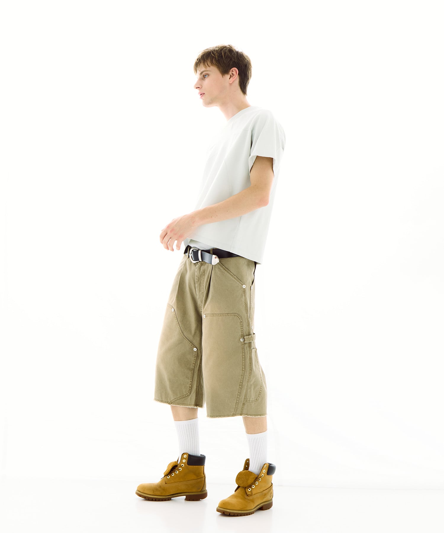 DUCK DOUBLE KNEE CURVED LEG SHORTS CONZ
