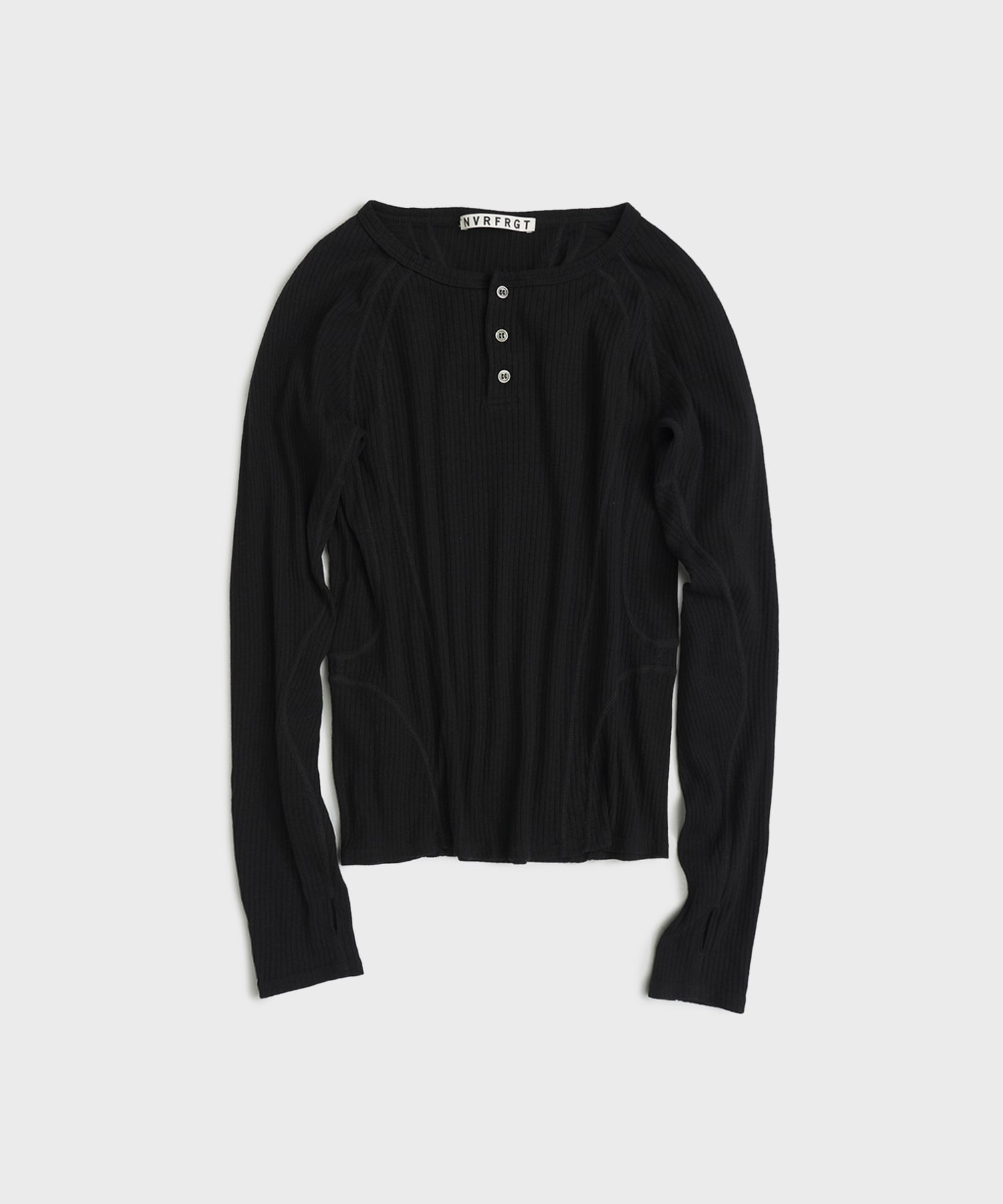 別注 HENLEY PANELED SWEATER NVRFRGT