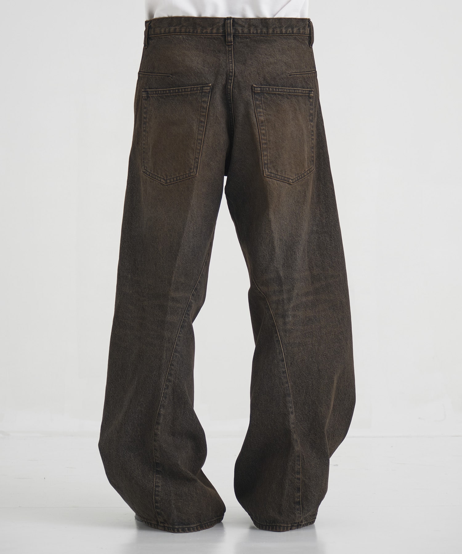 3D TWISTED WIDE LEG JEANS NVRFRGT