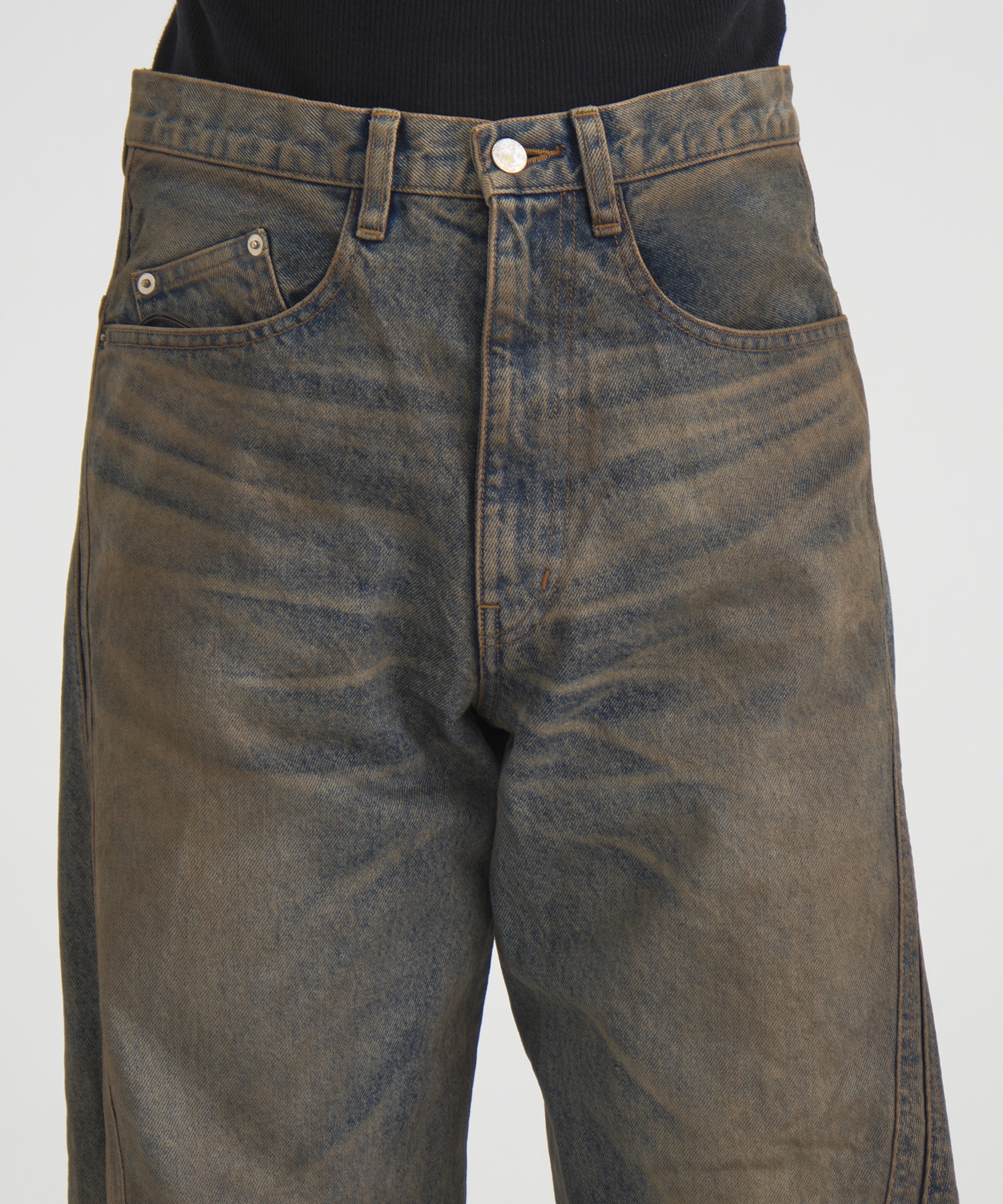 3D TWISTED WIDE LEG JEANS NVRFRGT