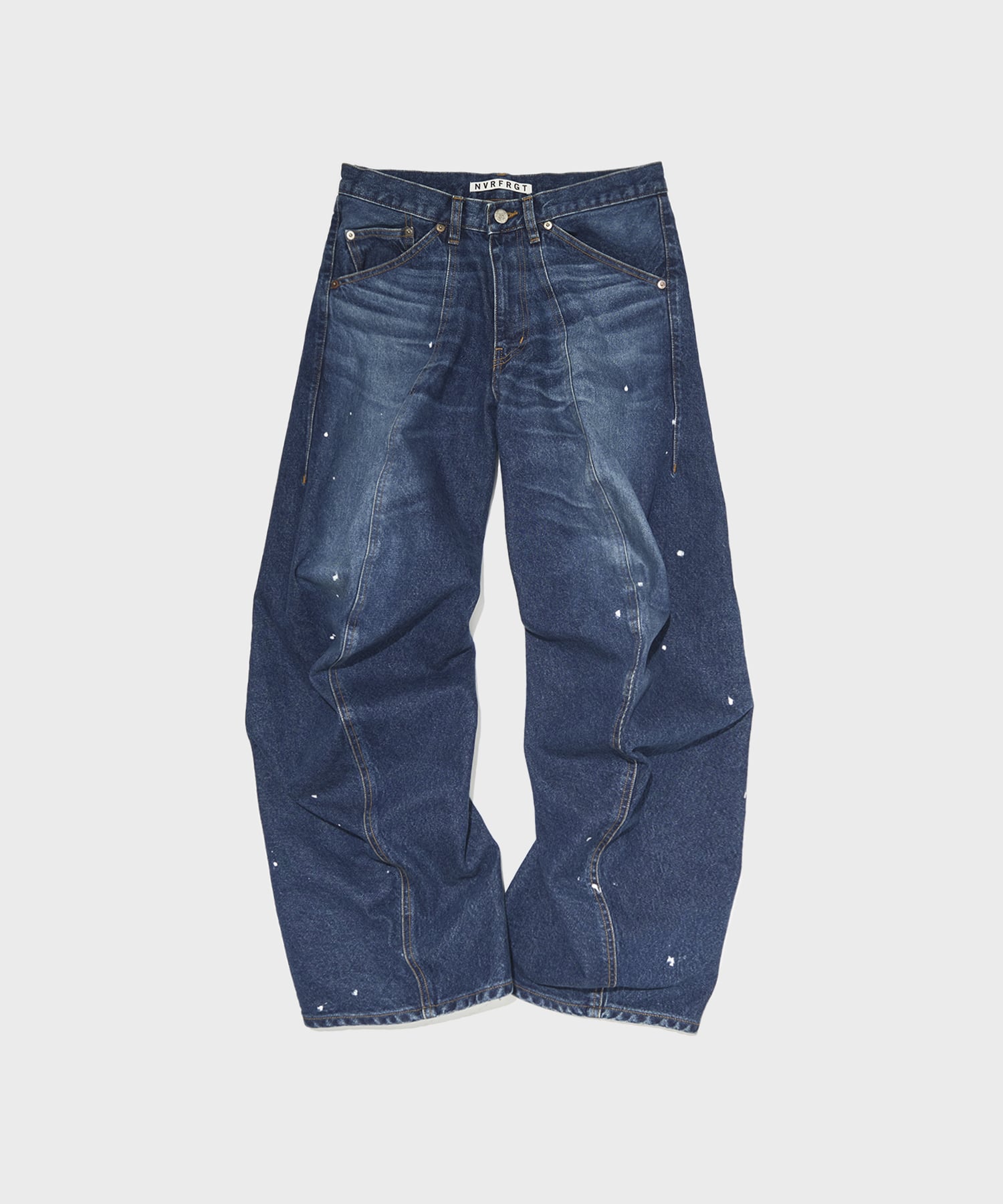 別注 TWISTED CURVED LEG JEANS NVRFRGT
