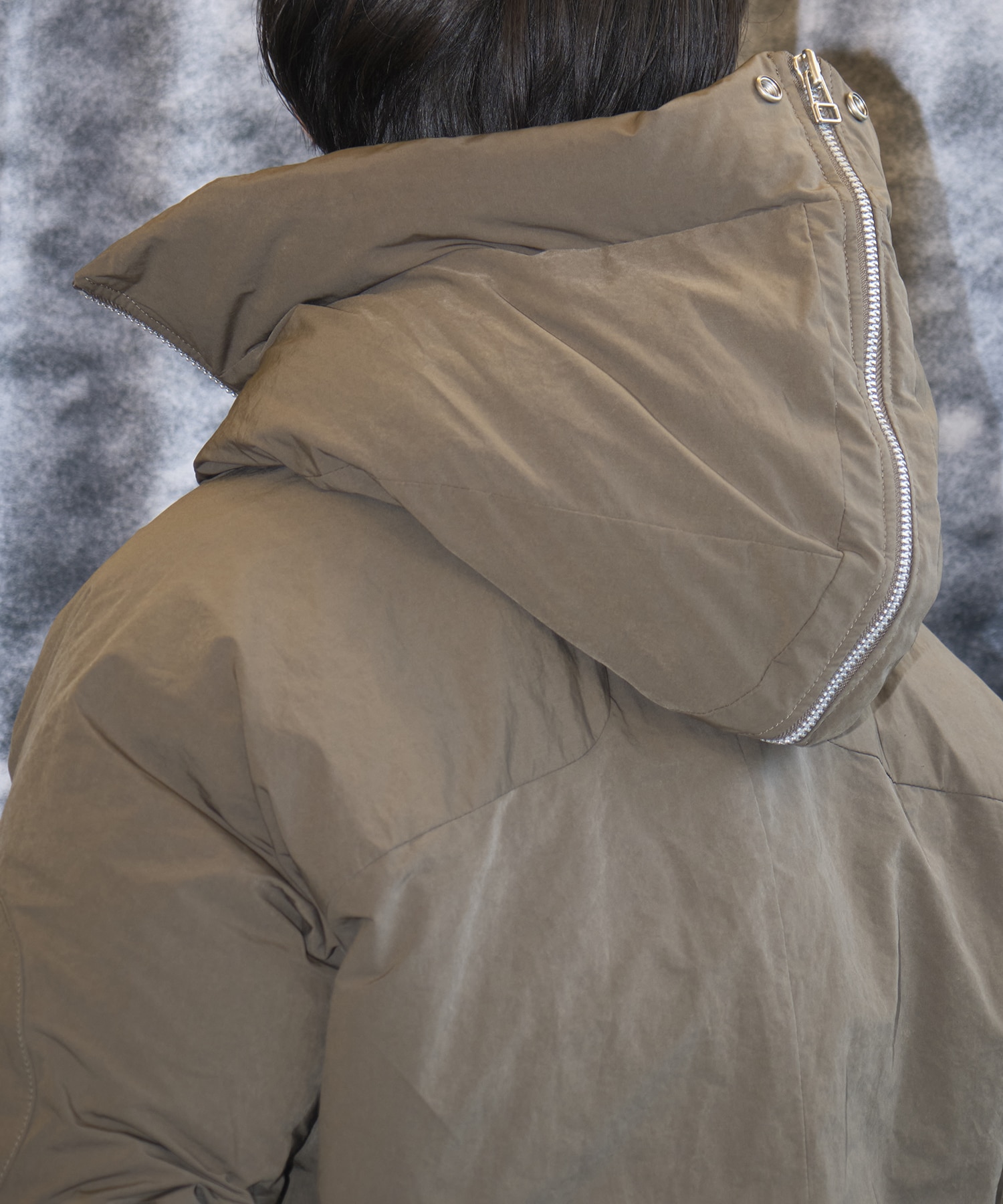 HOODED PUFFER JACKET NVRFRGT