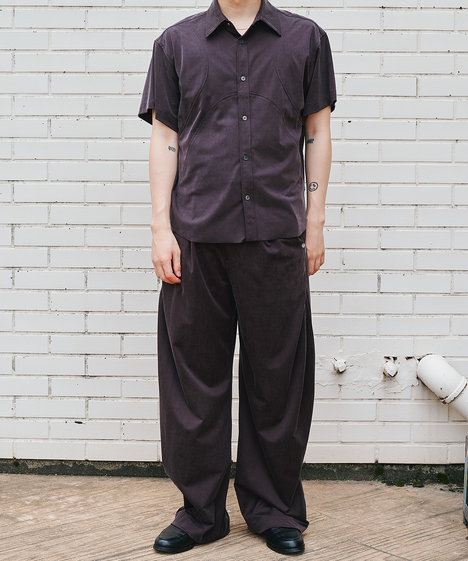 panel short sleeve shirt CONZ