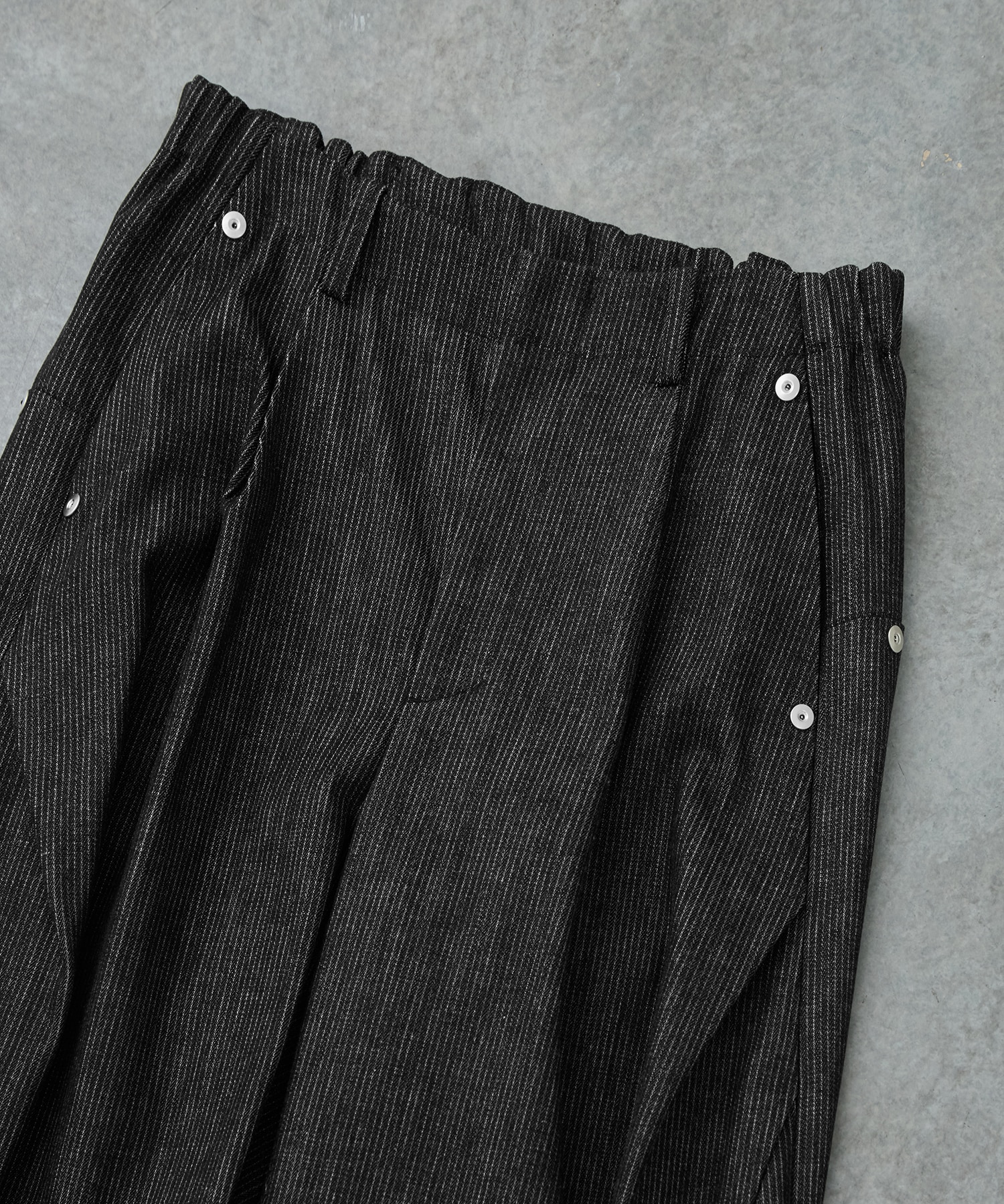 curve leg trousers pique denim CONZ