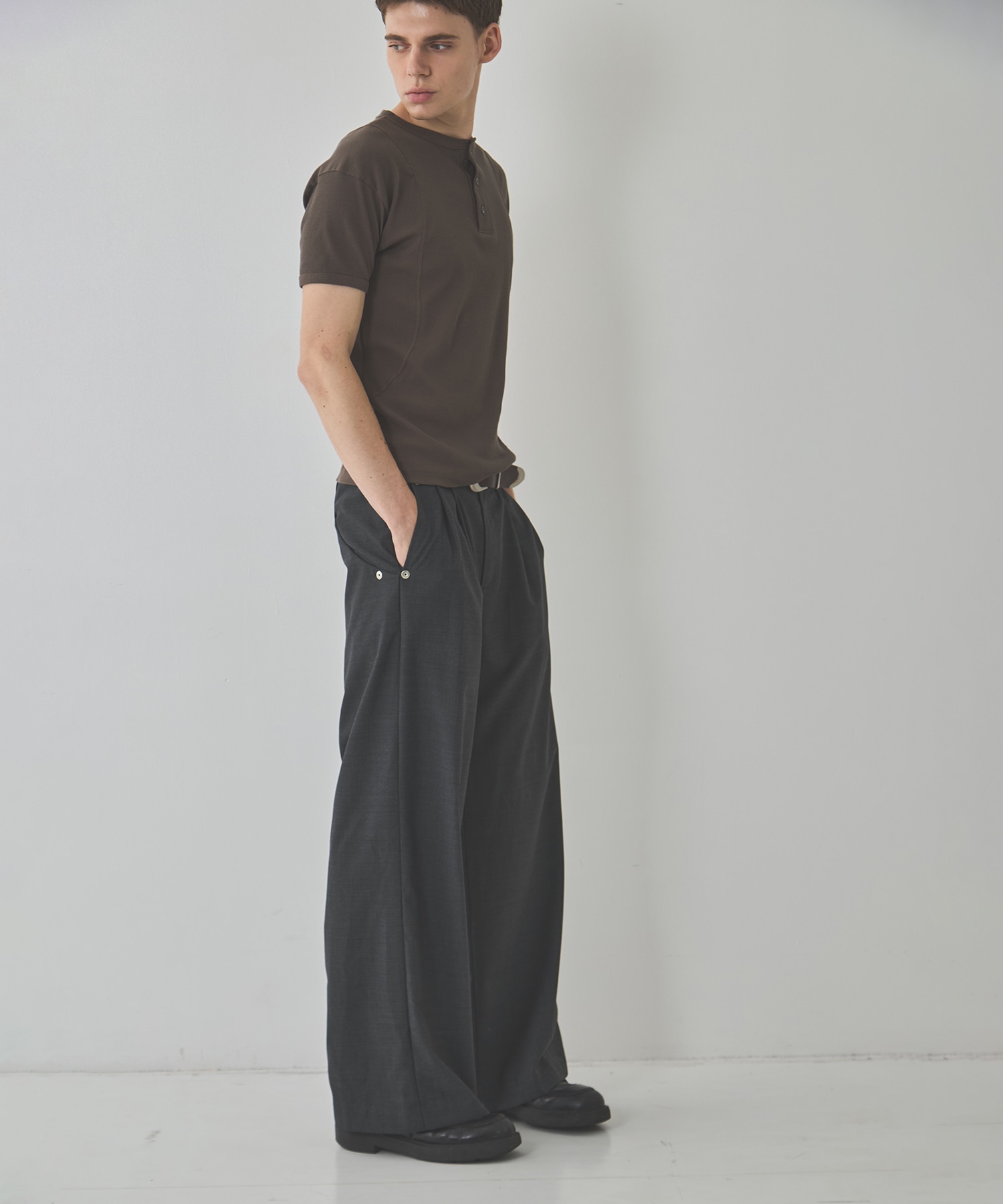 double pleated wide leg trousers CONZ