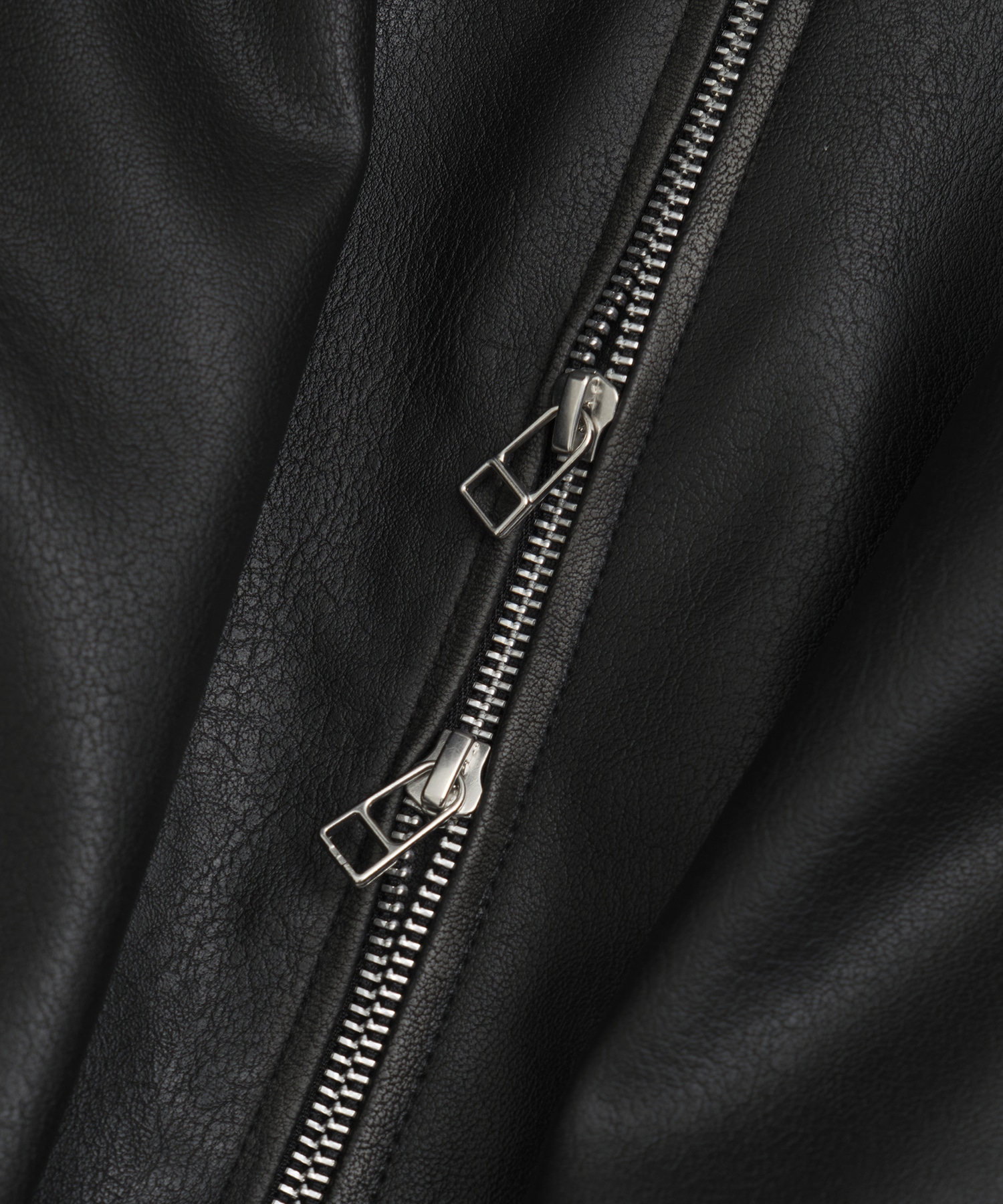 BALLOON LEATHER ZIP UP JACKET CONZ